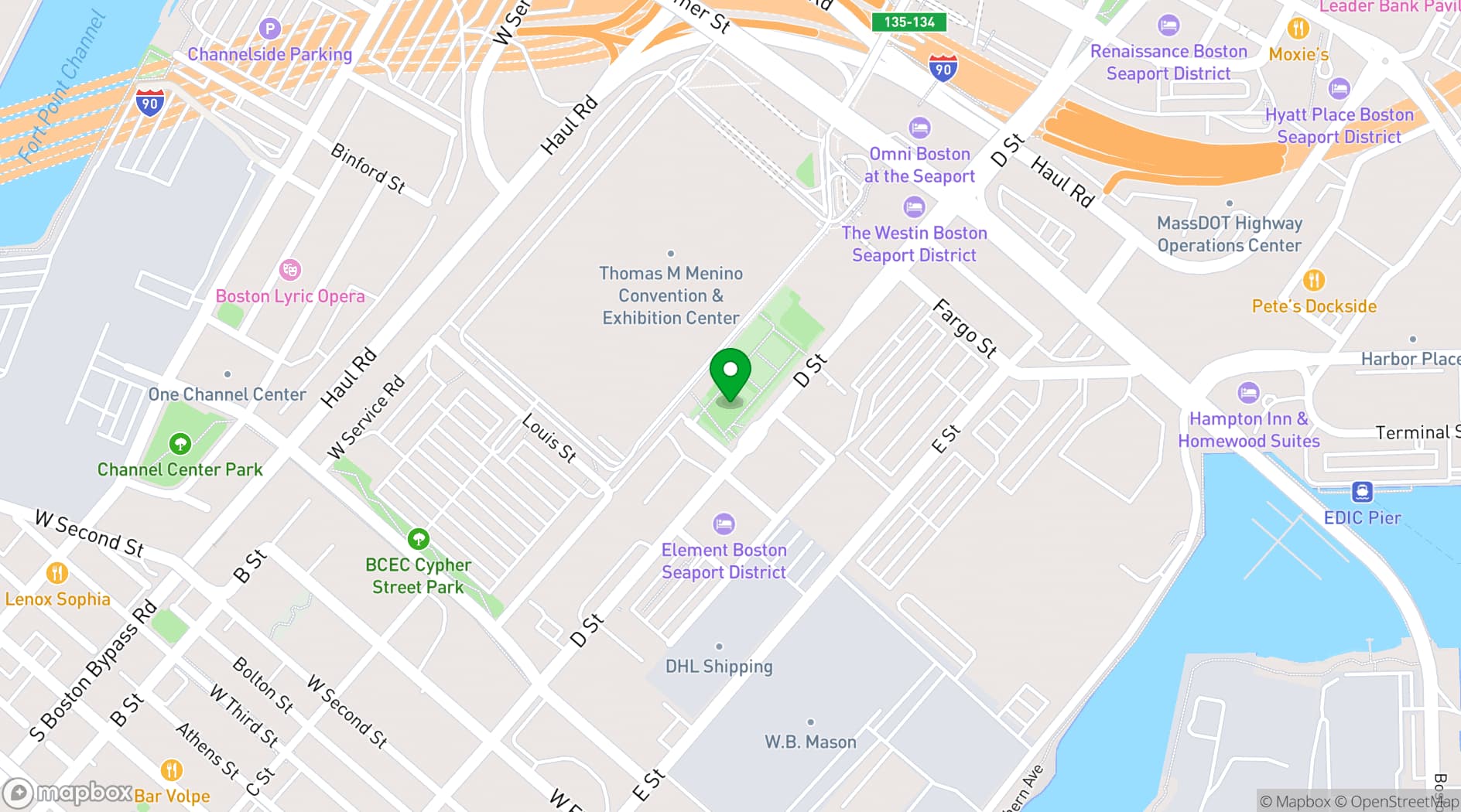 Map showing The Lawn On D