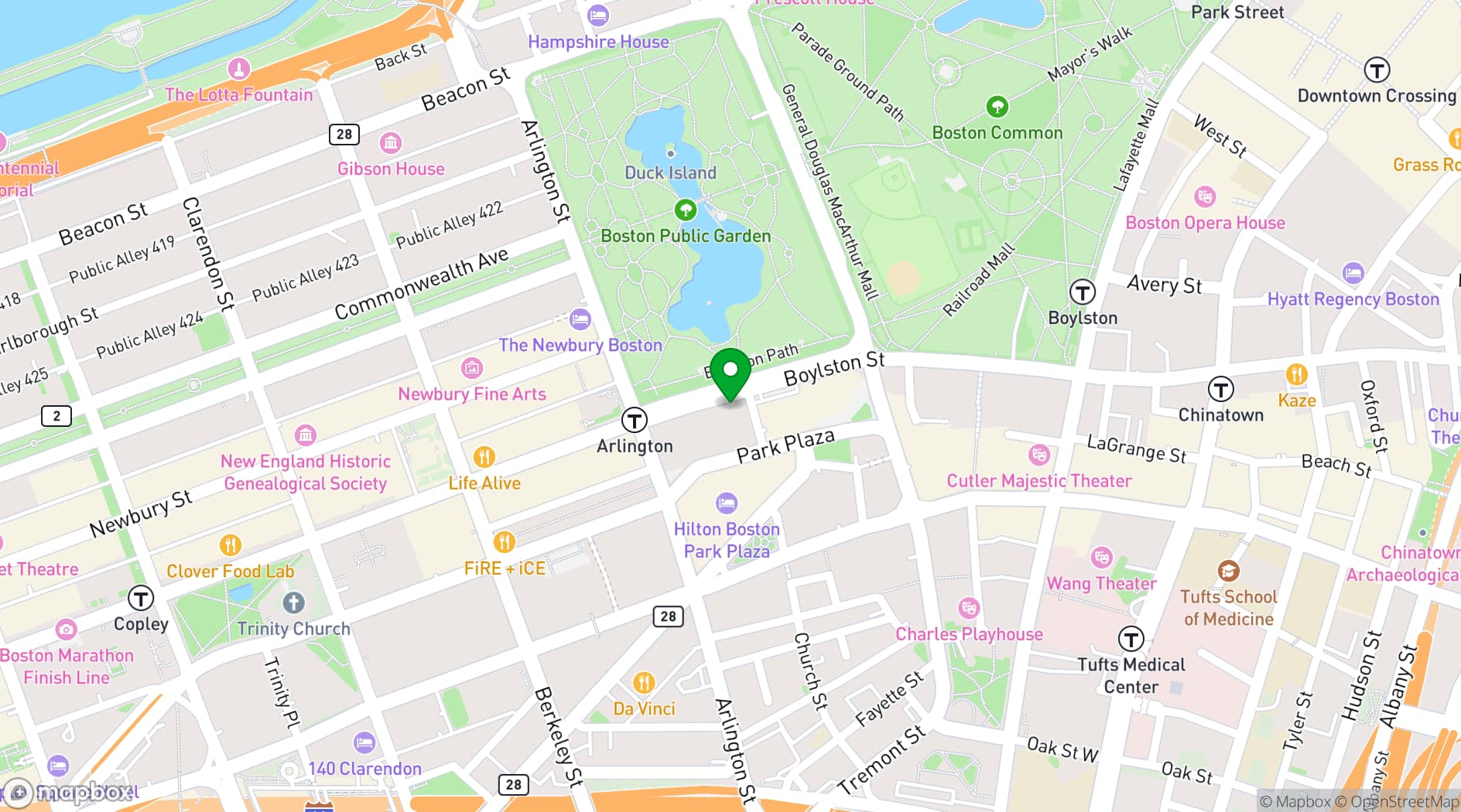 Map showing Bistro Du Midi