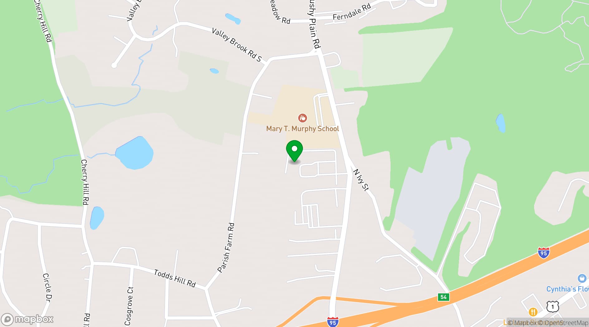 Map showing StudioONE Dance Center