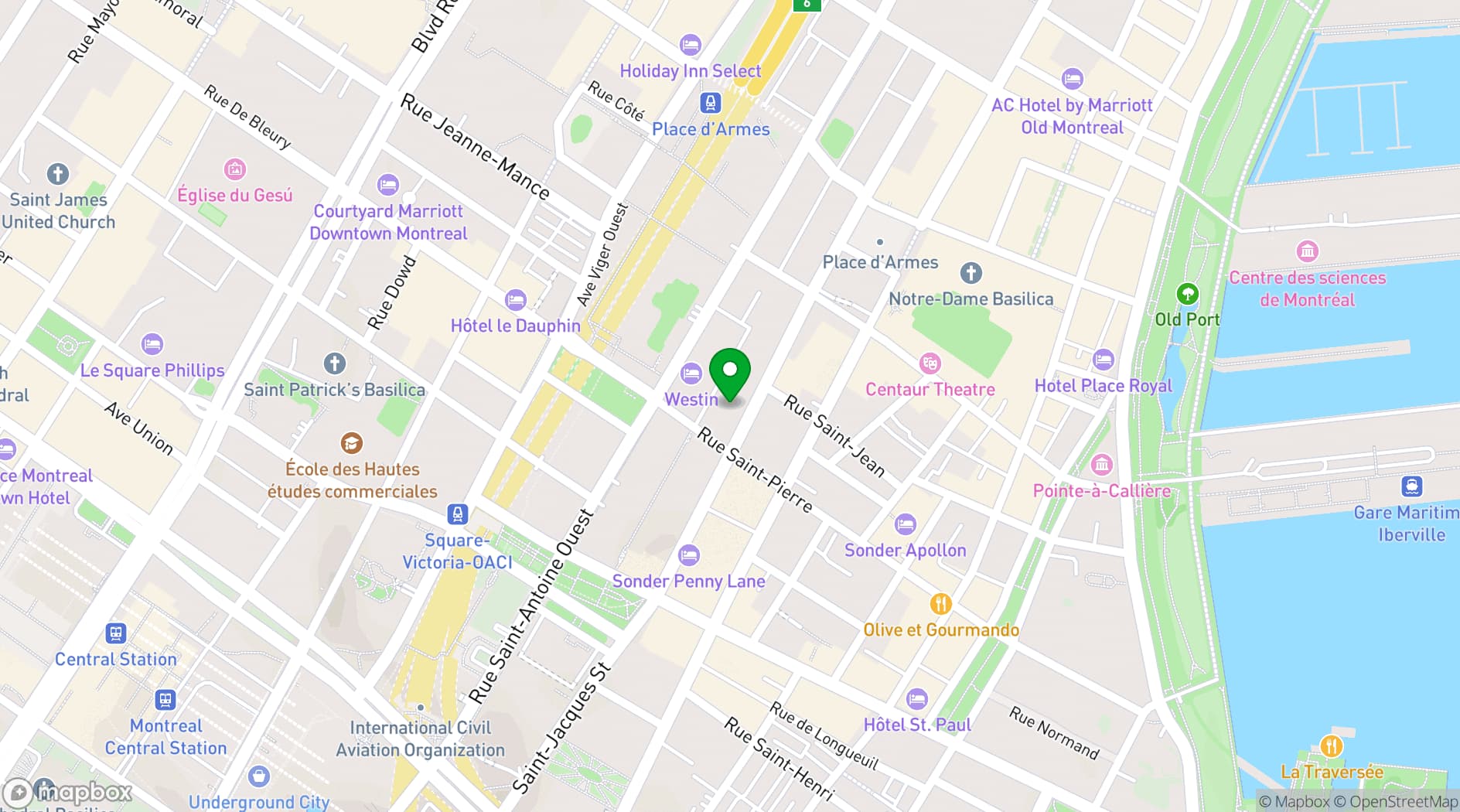 Map showing St-James Theatre