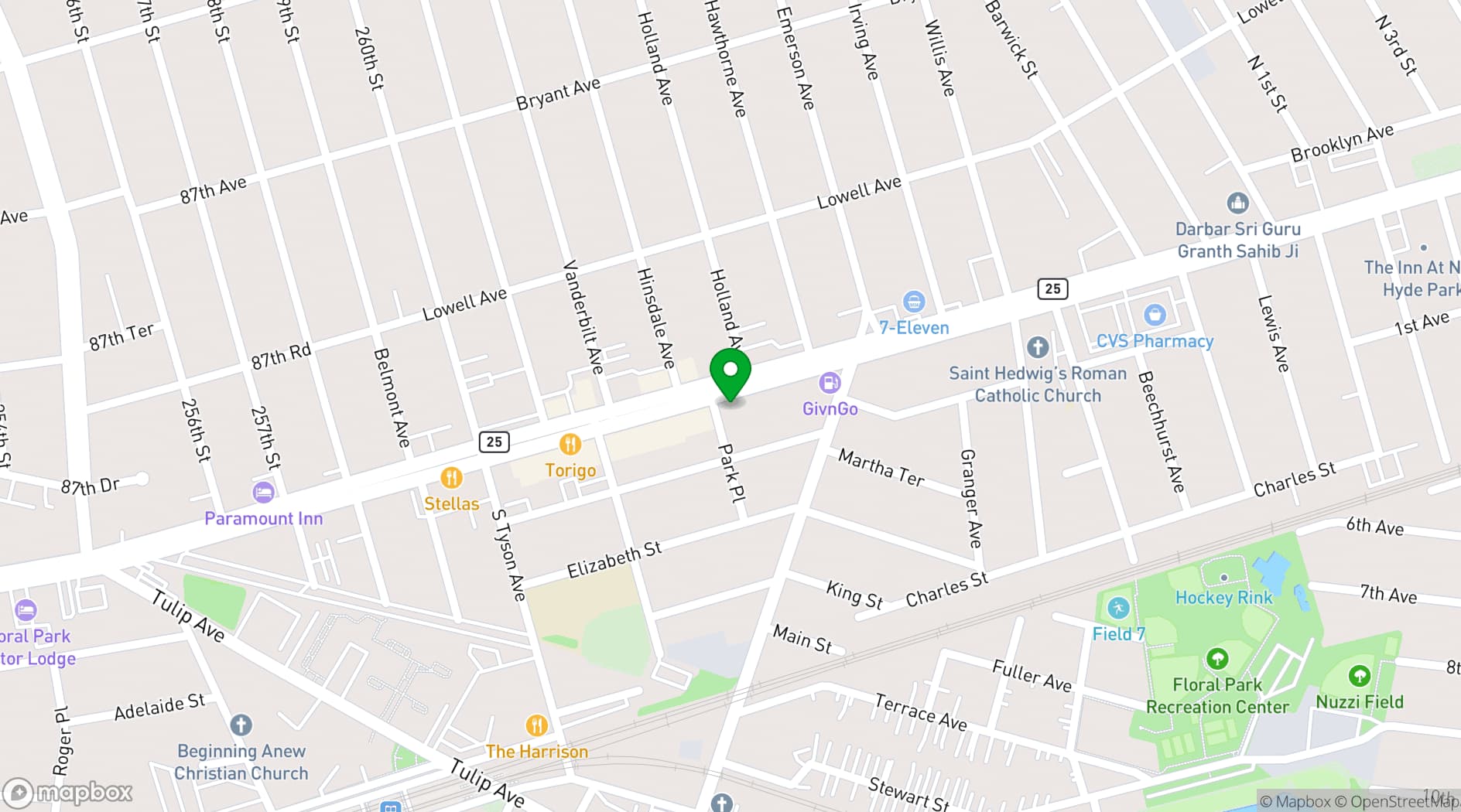 Map showing Floral Terrace