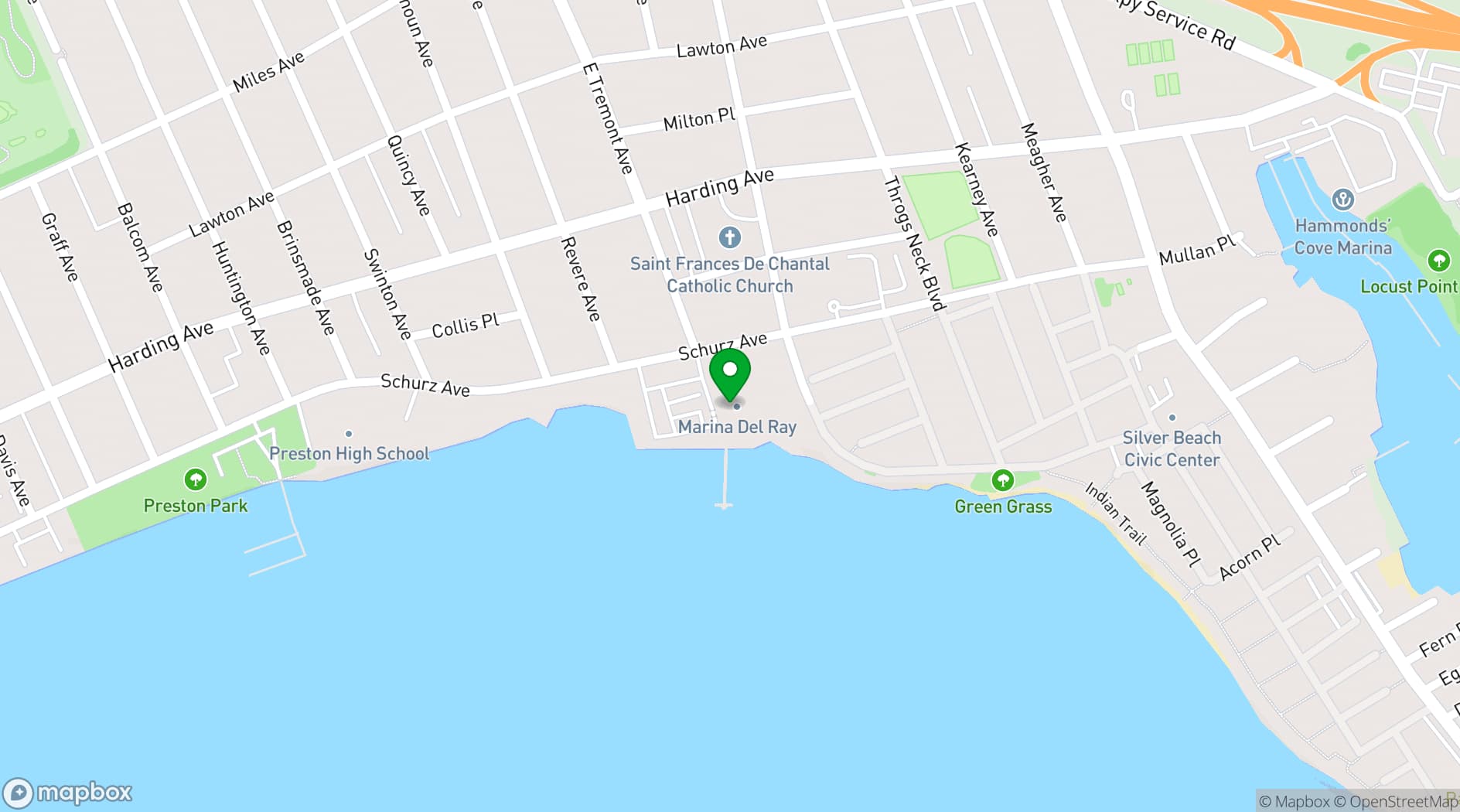 Map showing Marina Del Rey