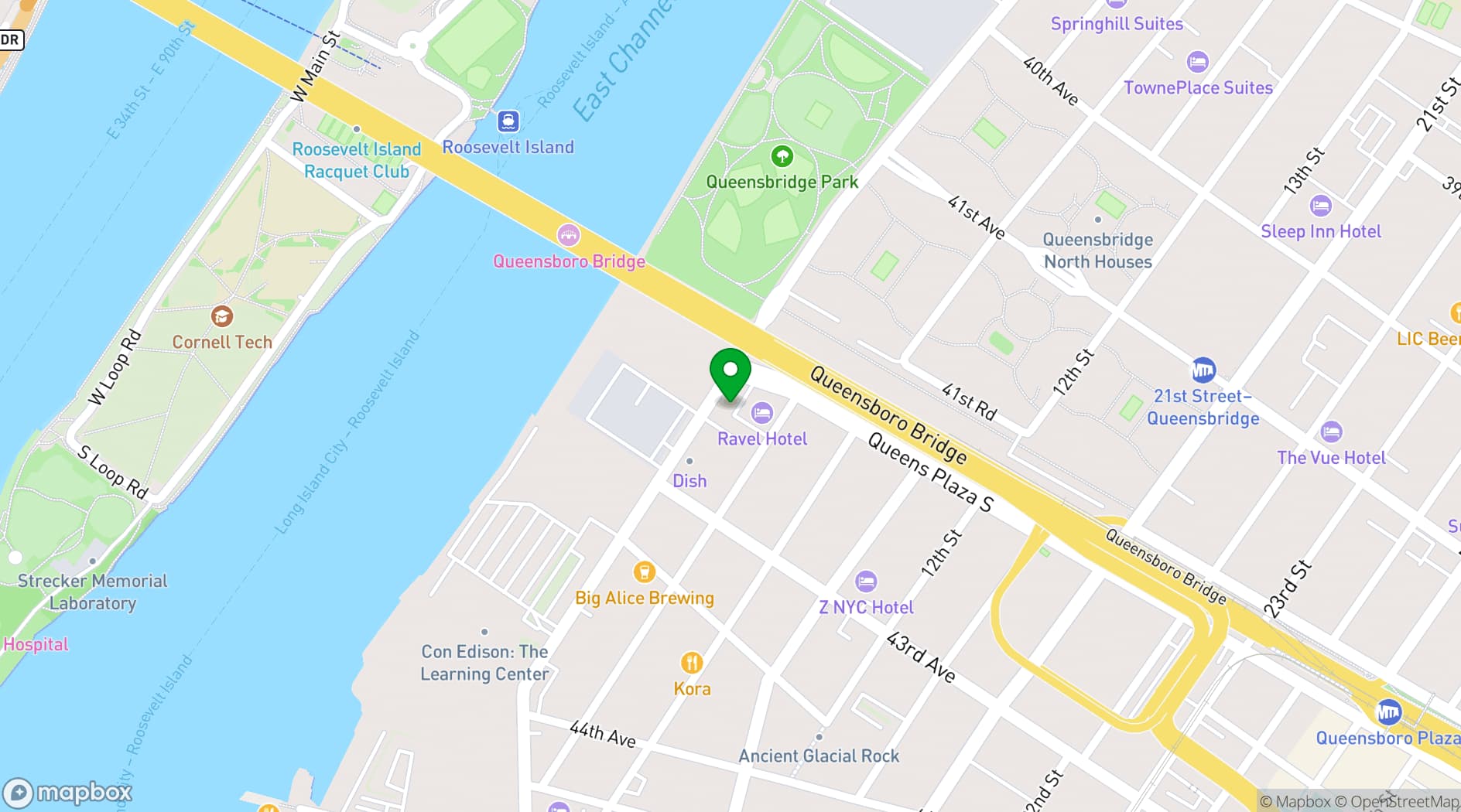 Map showing Ravel Hotel