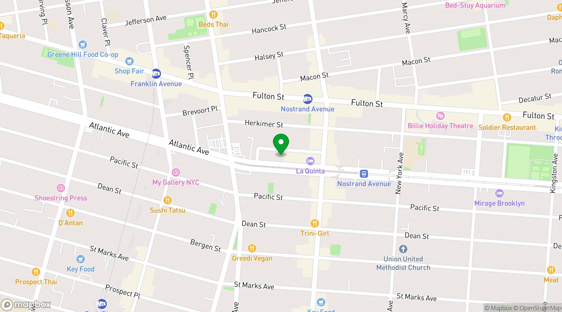 Map showing The Brooklyn Hotel