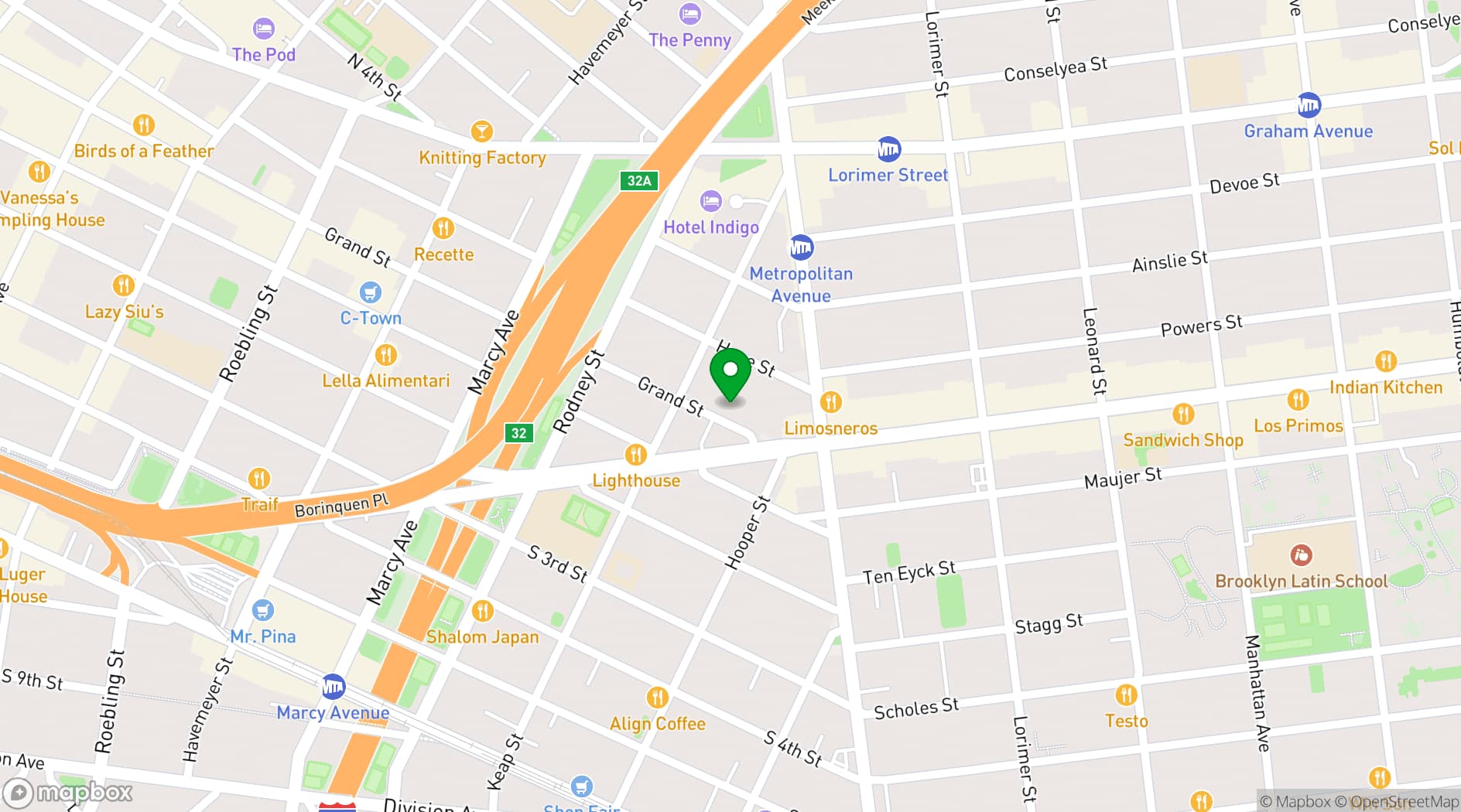 Map showing Bat Haus