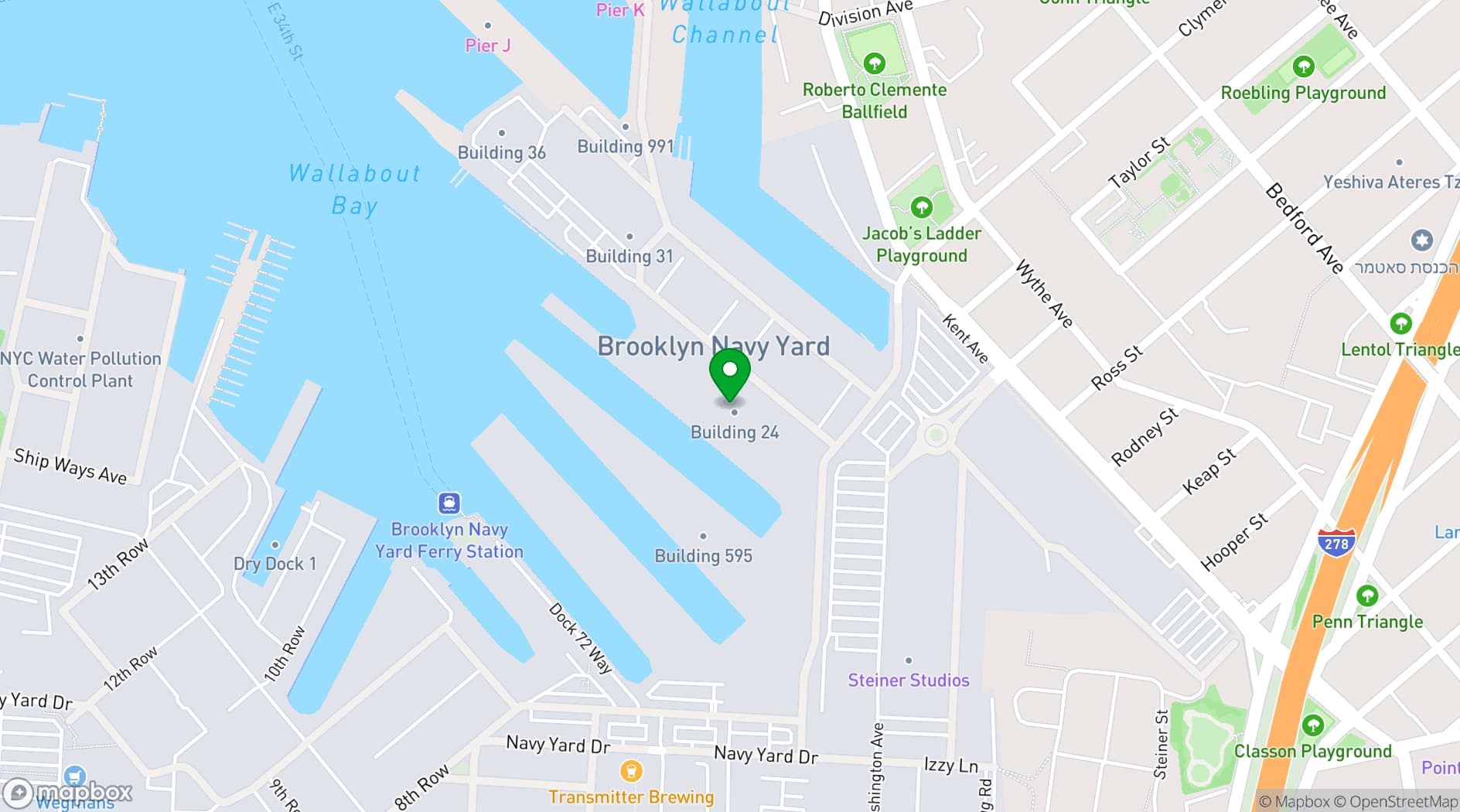 Map showing Brooklyn Storehouse