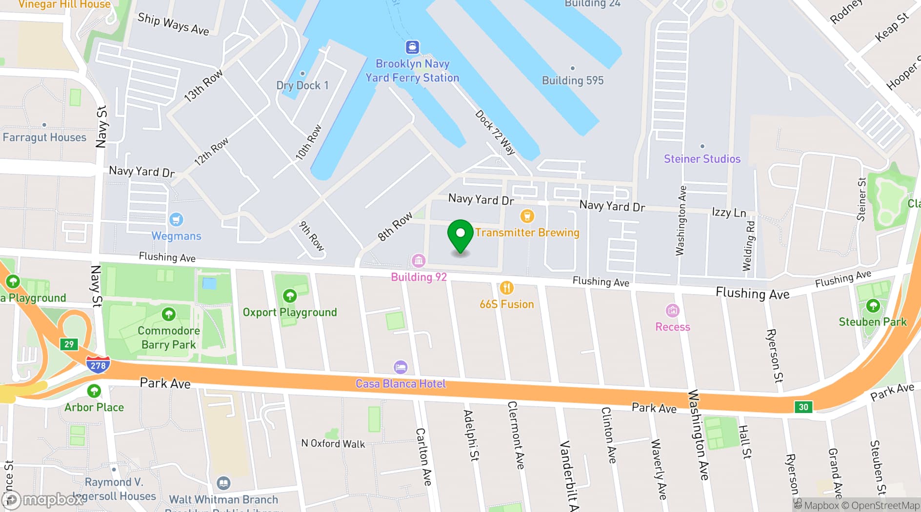 Map showing Duggal Greenhouse