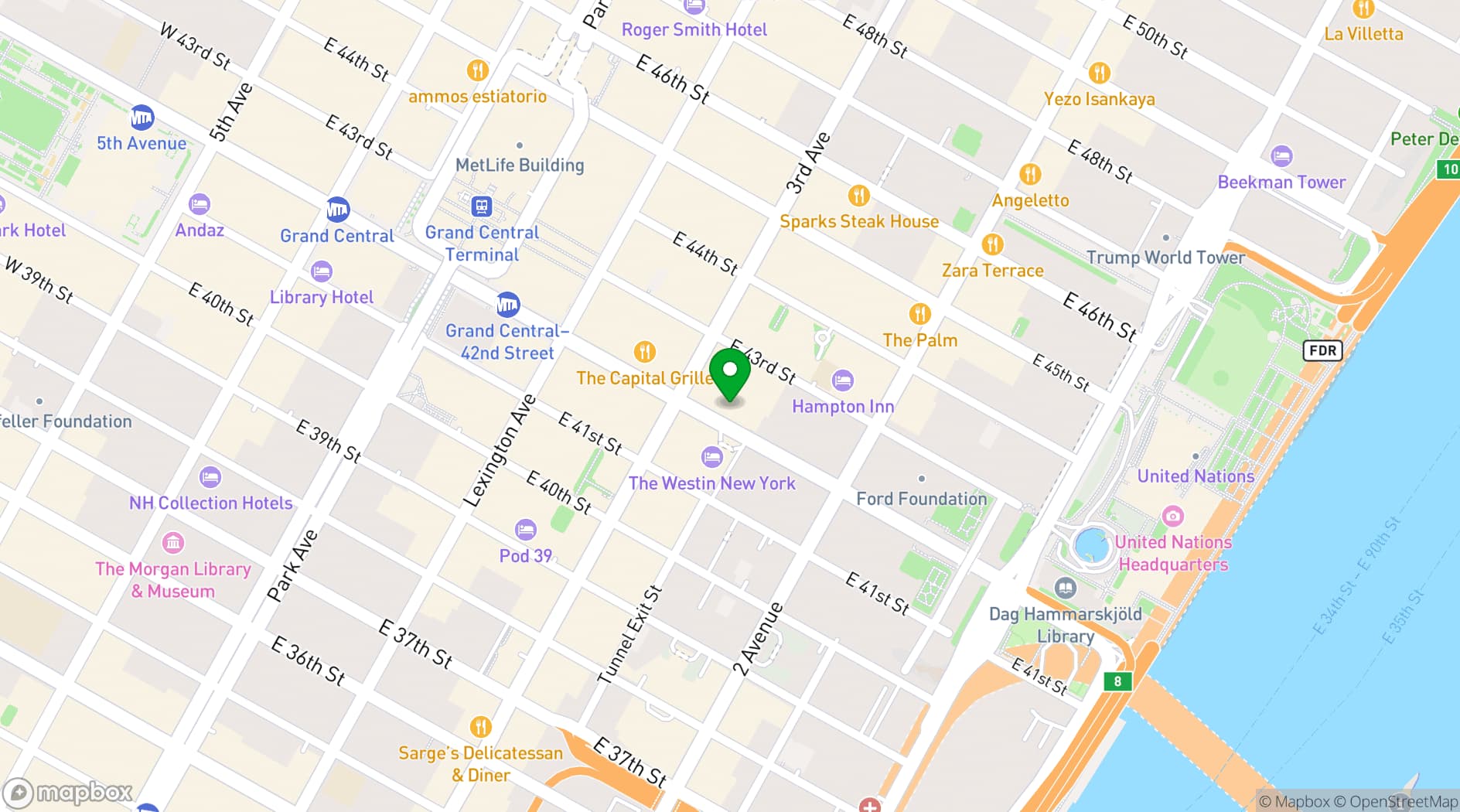 Map showing The City University of New York