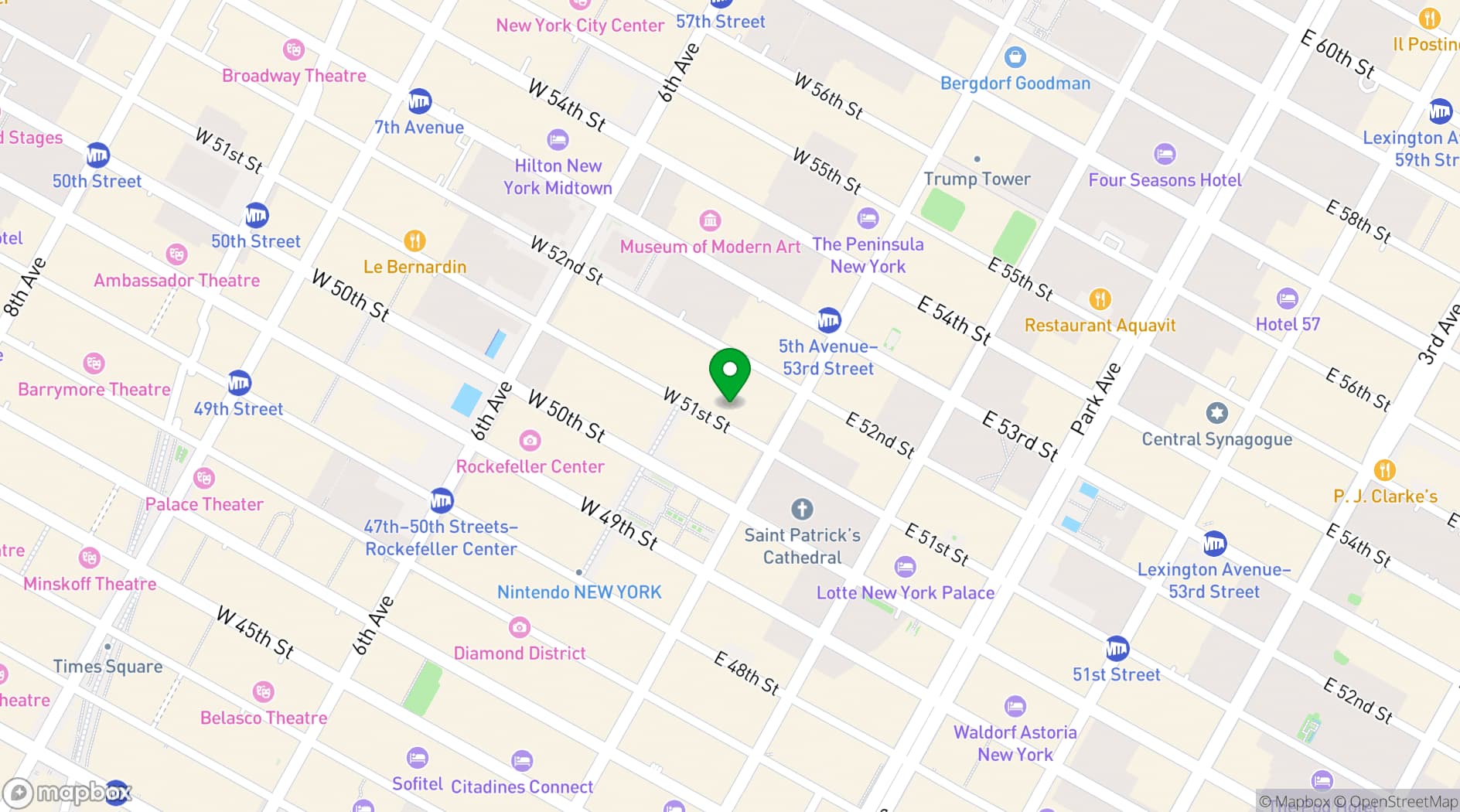 Map showing 3 West Club