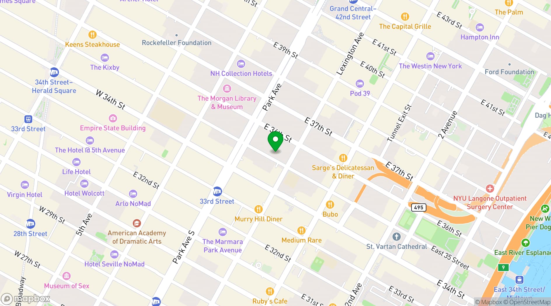 Map showing Lanier House