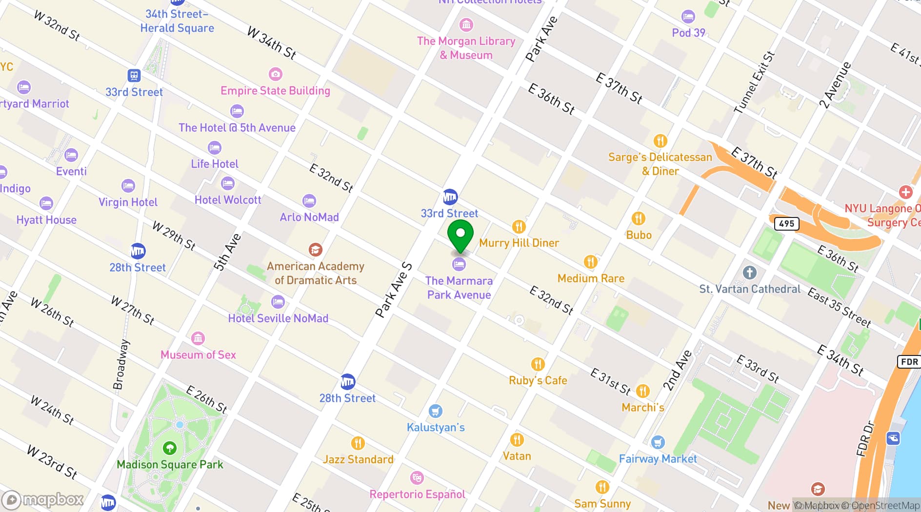 Map showing The Marmara Park Avenue