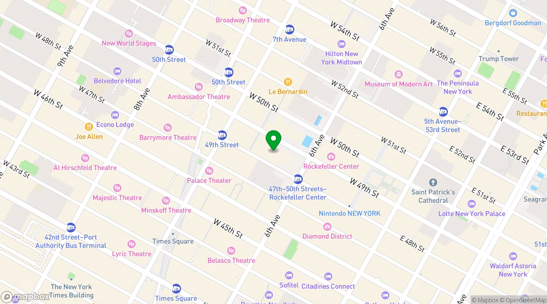Map showing 48 Lounge