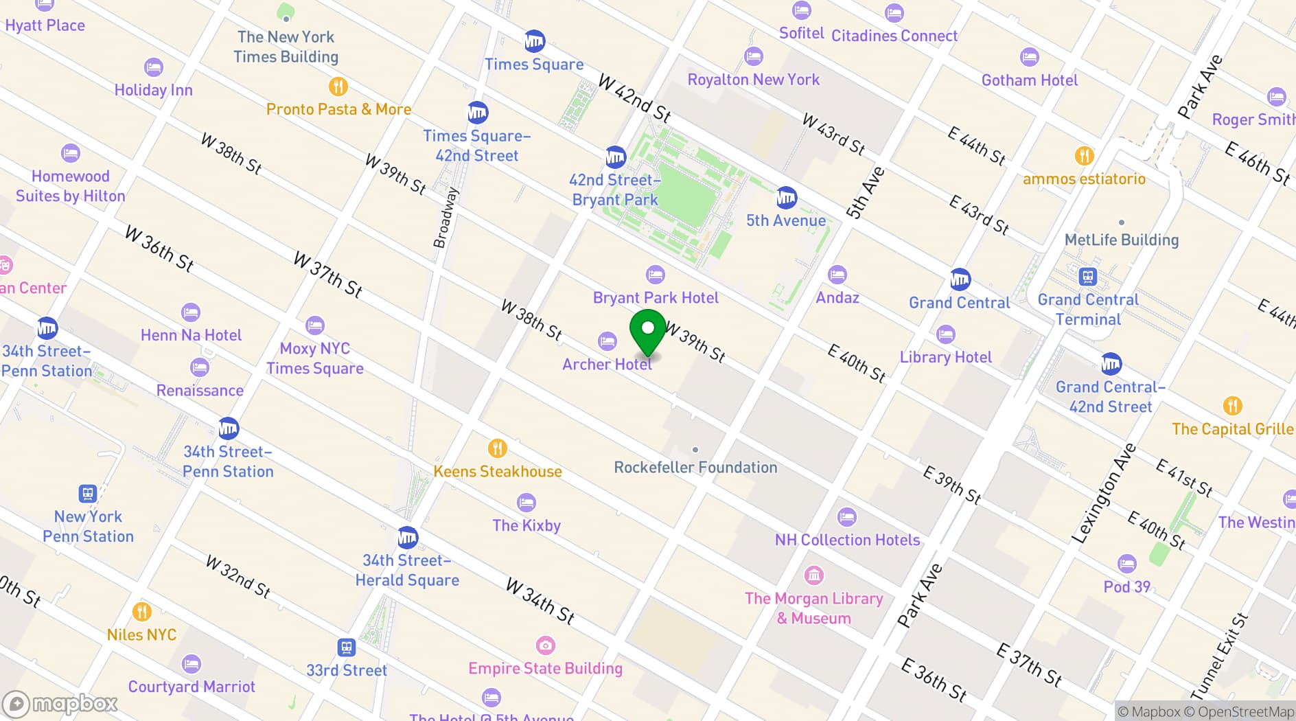 Map showing Isla & Co. Midtown