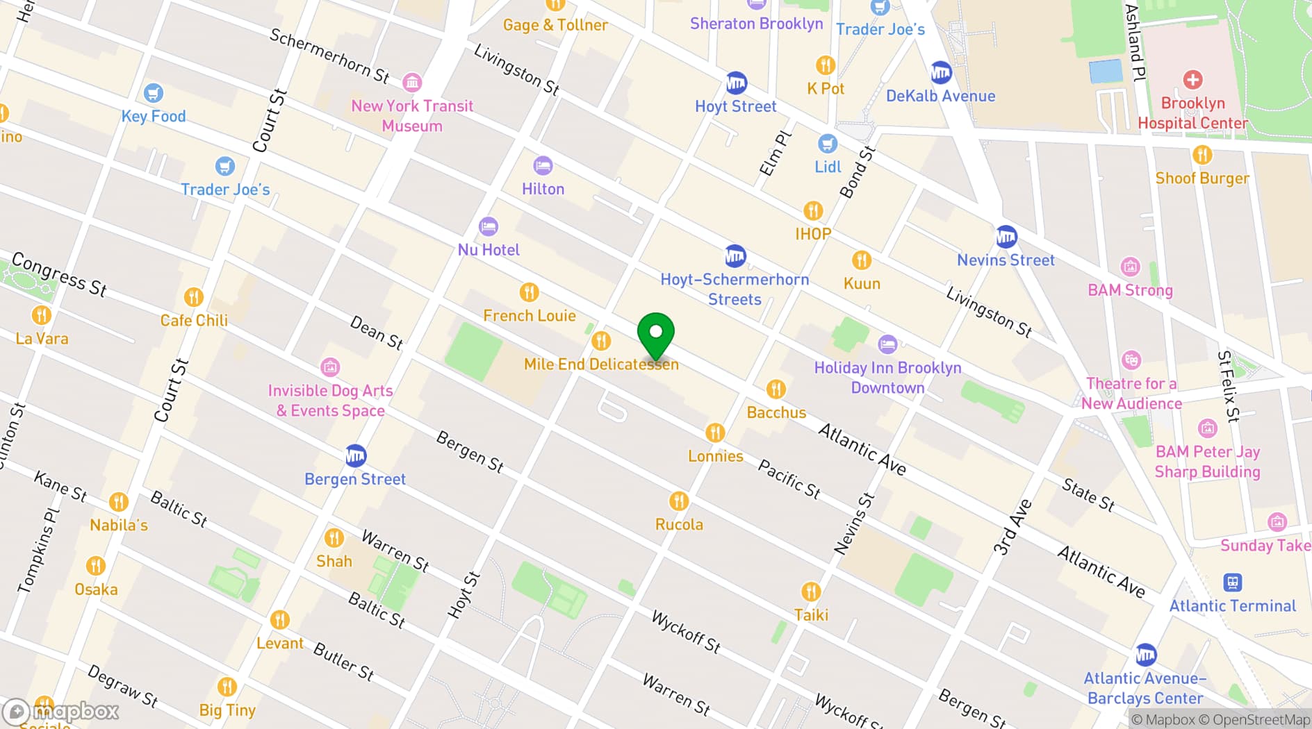 Map showing Deity NYC