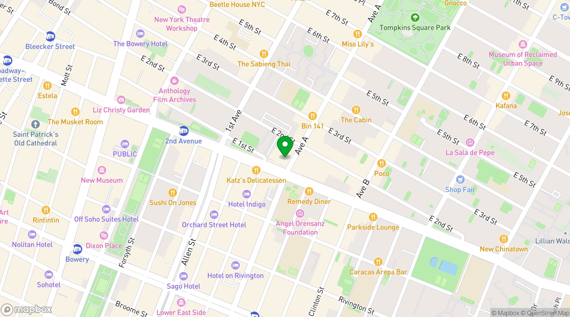 Map showing Drexler's