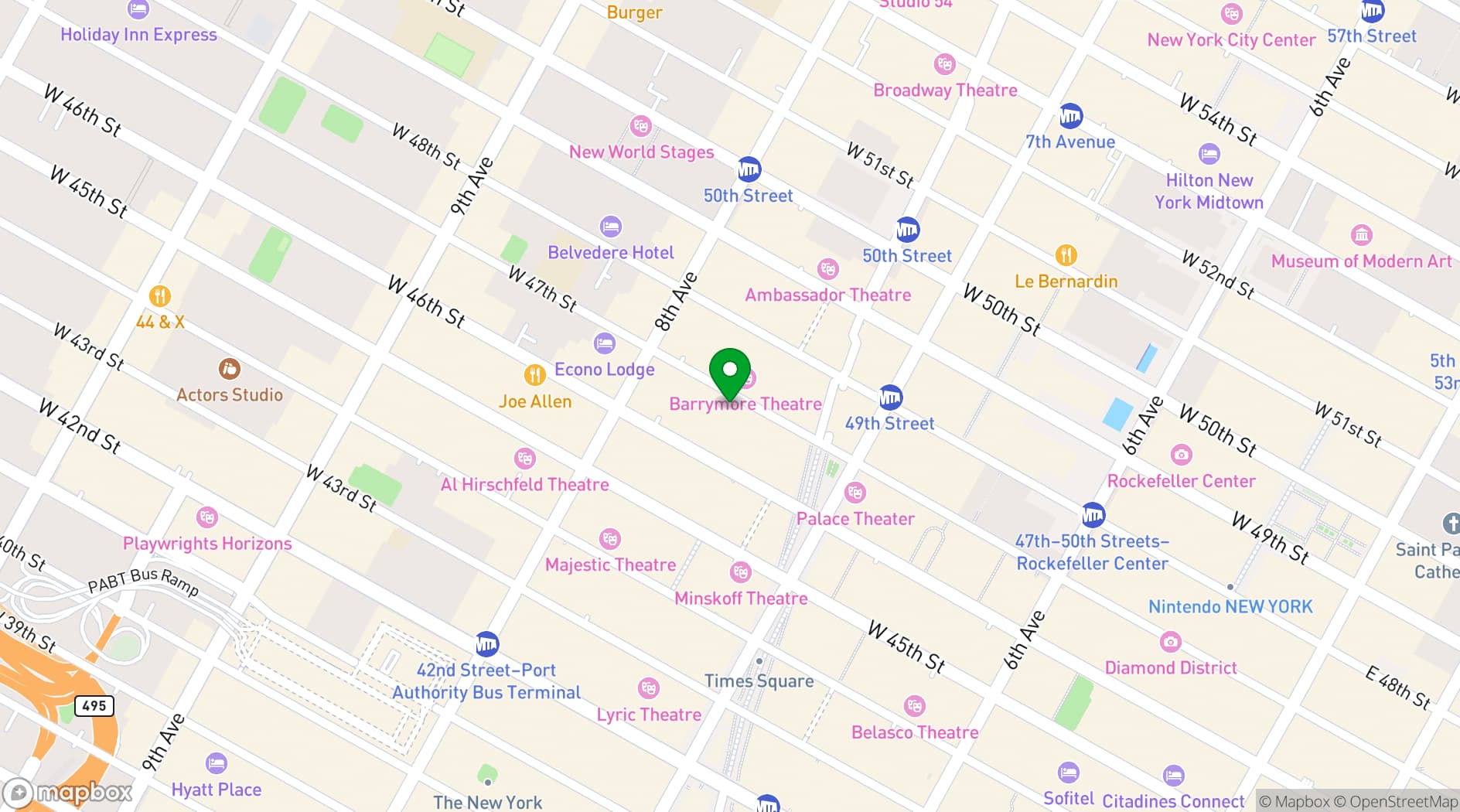 Map showing Edison Rooftop