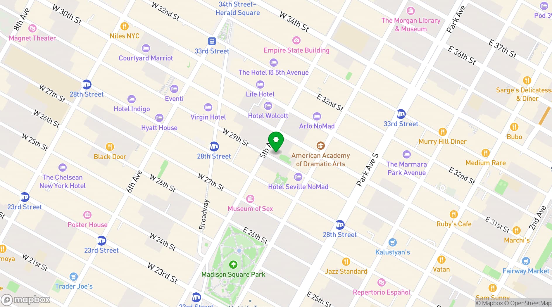 Map showing Midtown Loft & Terrace