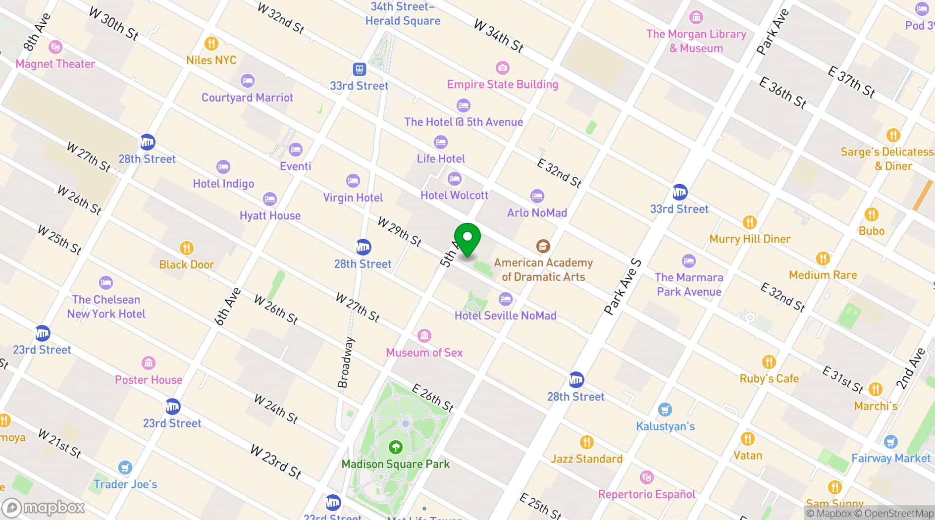 Map showing Midtown Loft and Terrace