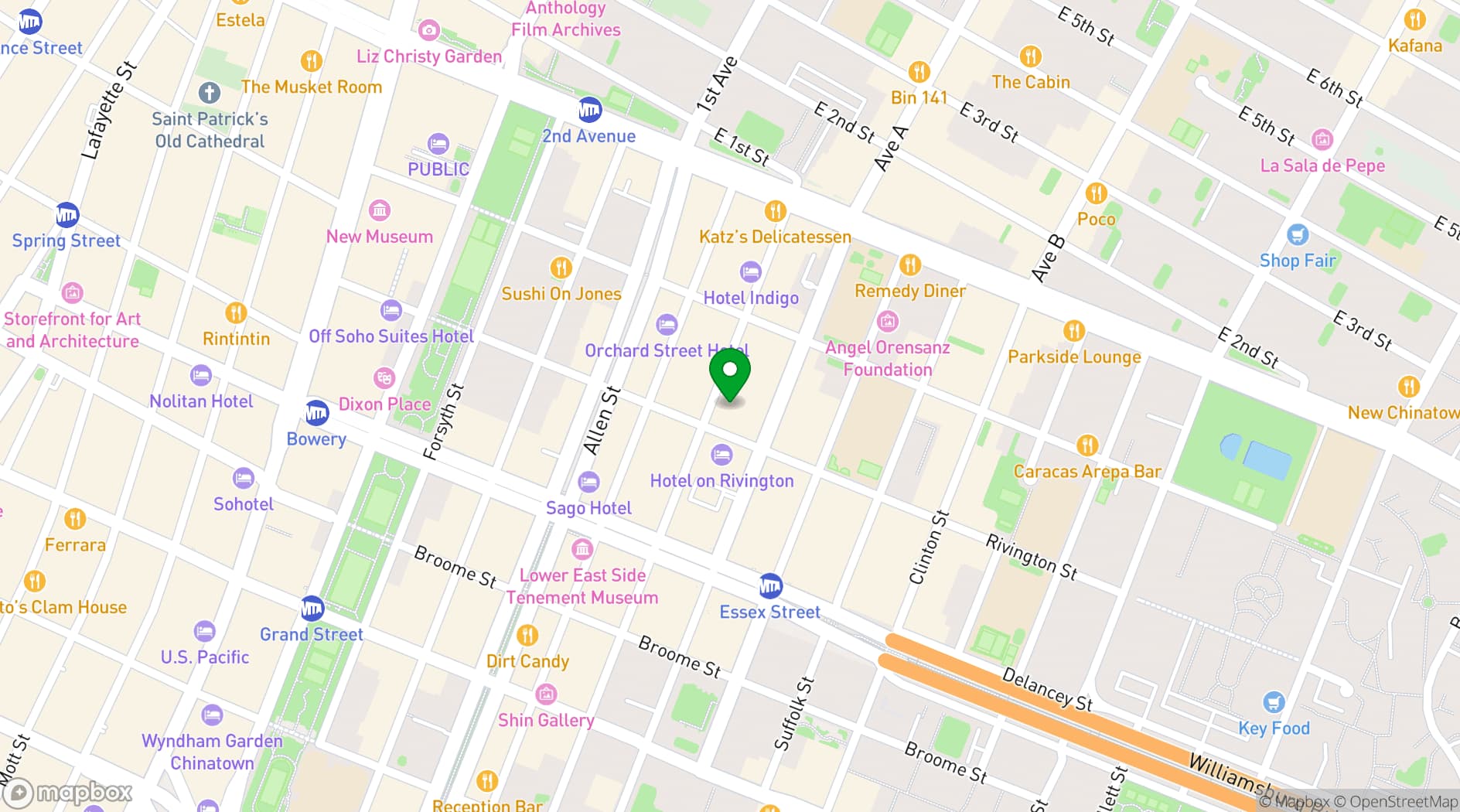 Map showing Redford Hotel