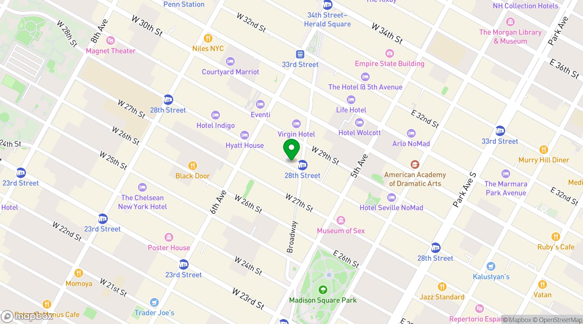 Map showing The Bazaar by José Andrés