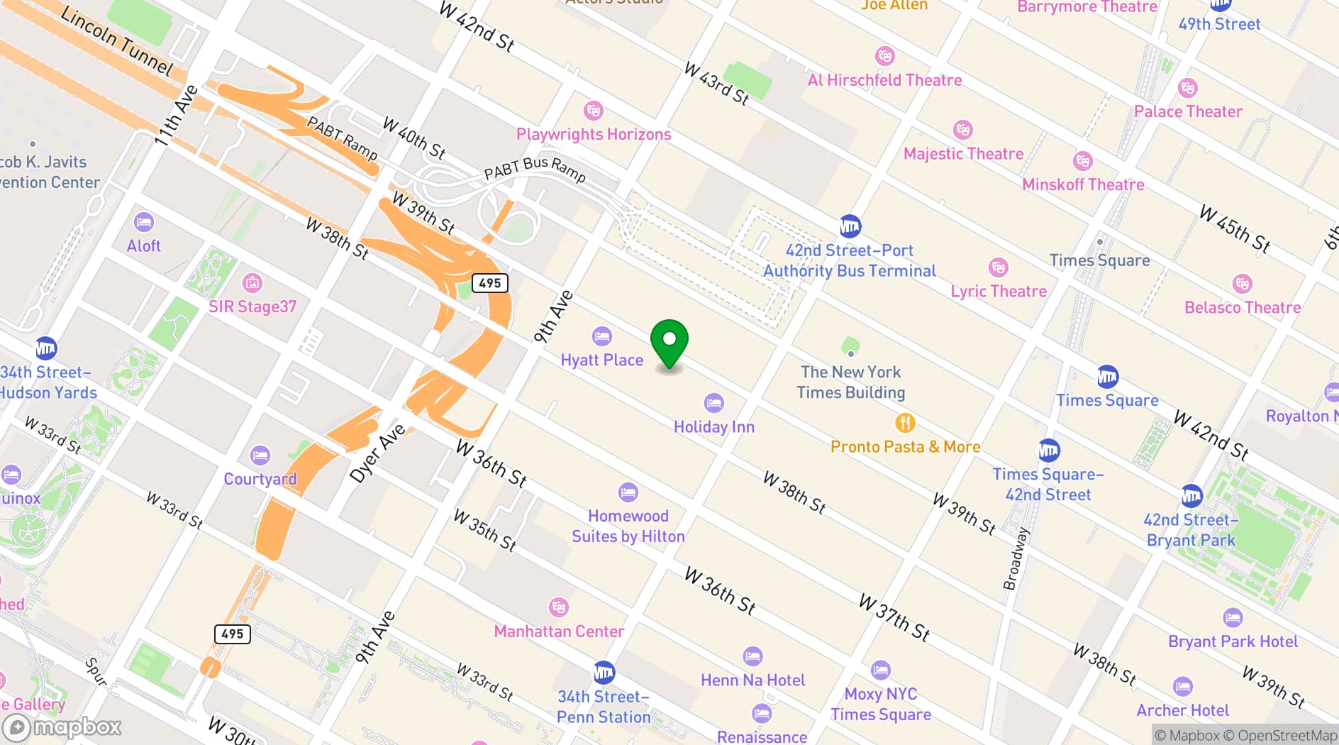 Map showing Penthouse Daylight Studio