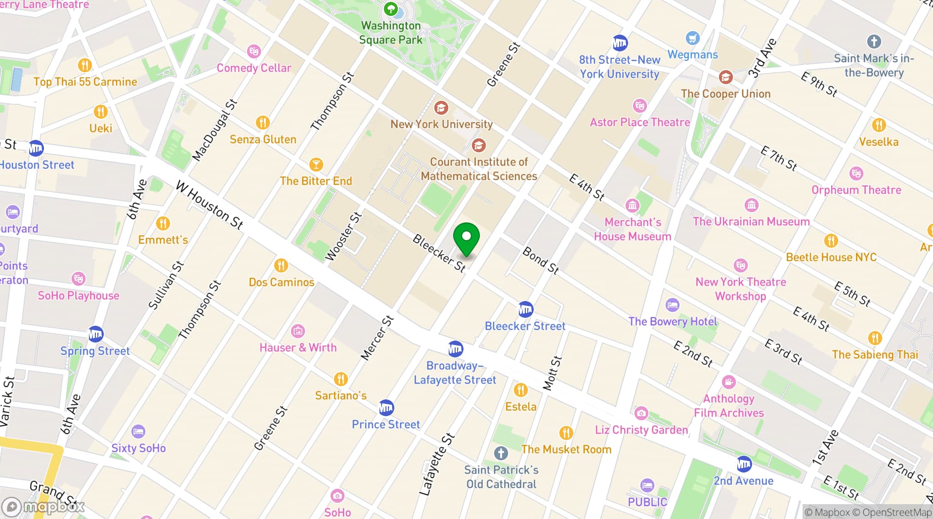 Map showing Tucci