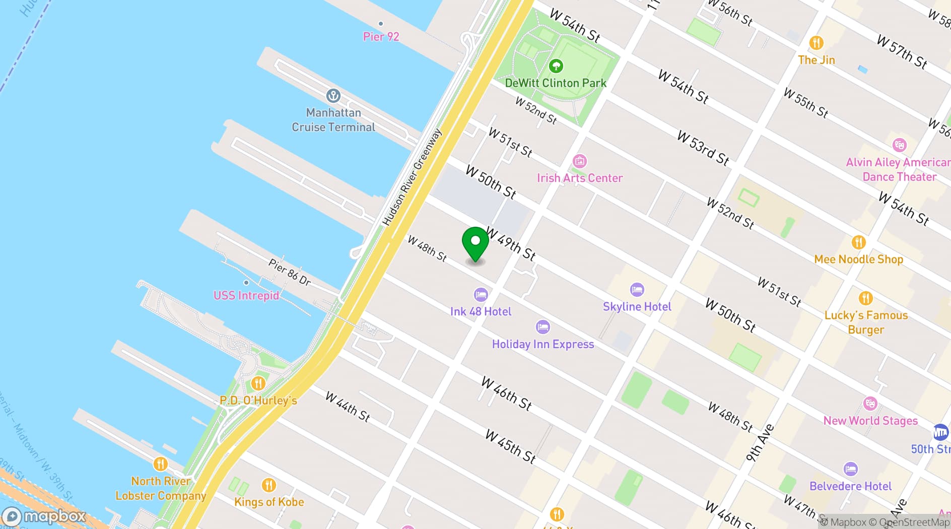 Map showing HK Hall