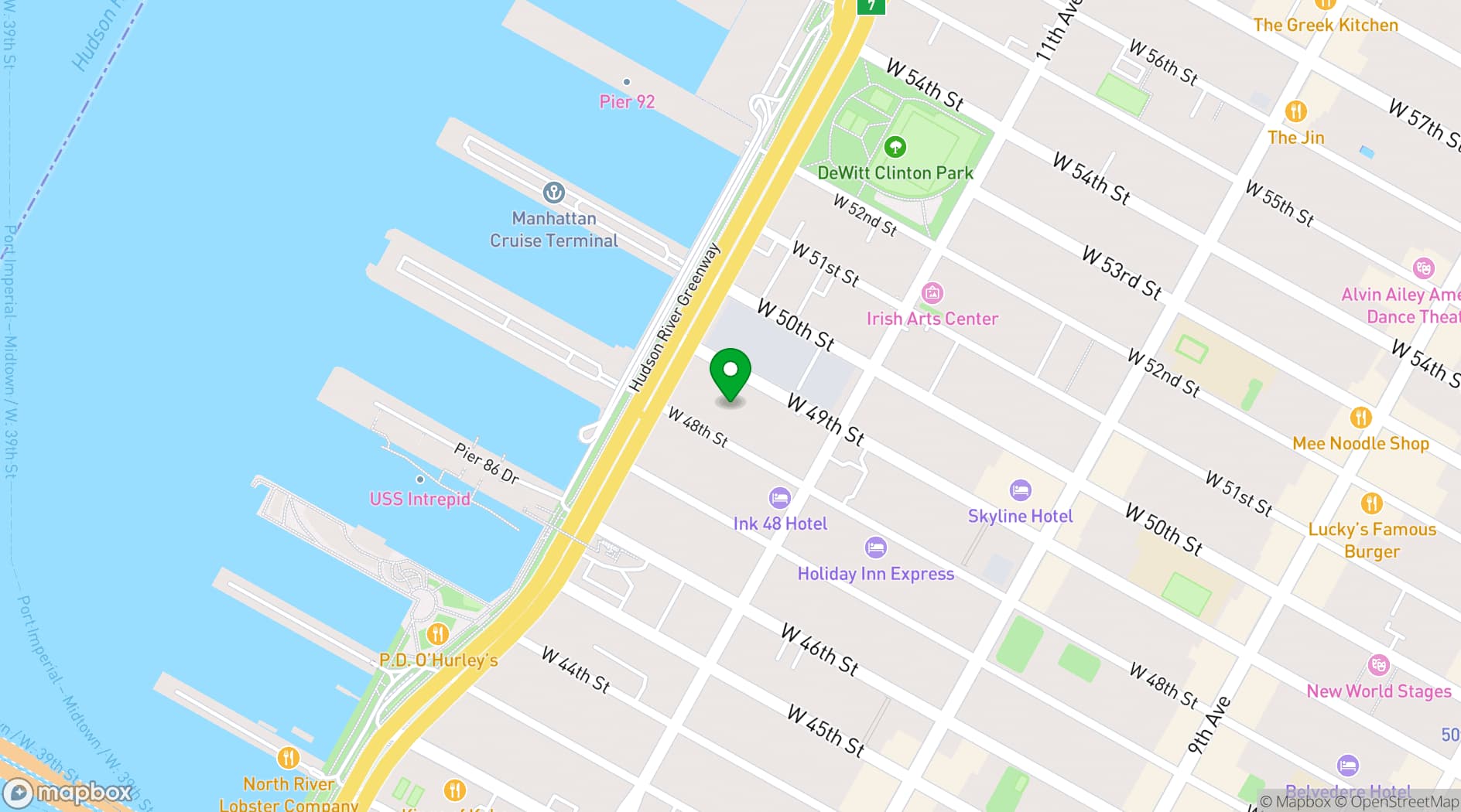 Map showing The Glasshouses