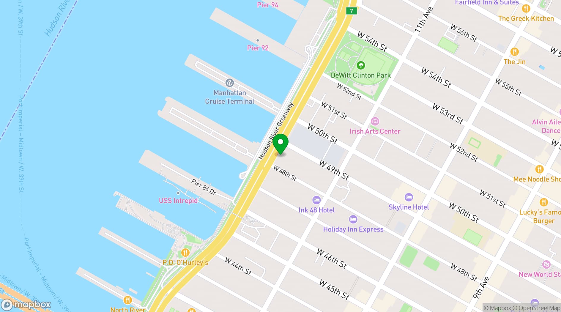 Map showing The Glasshouse