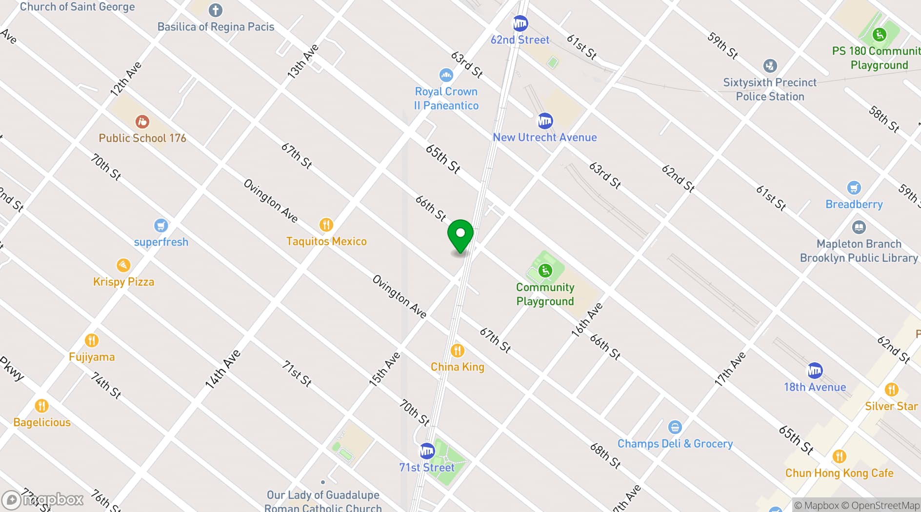 Map showing B66 Club