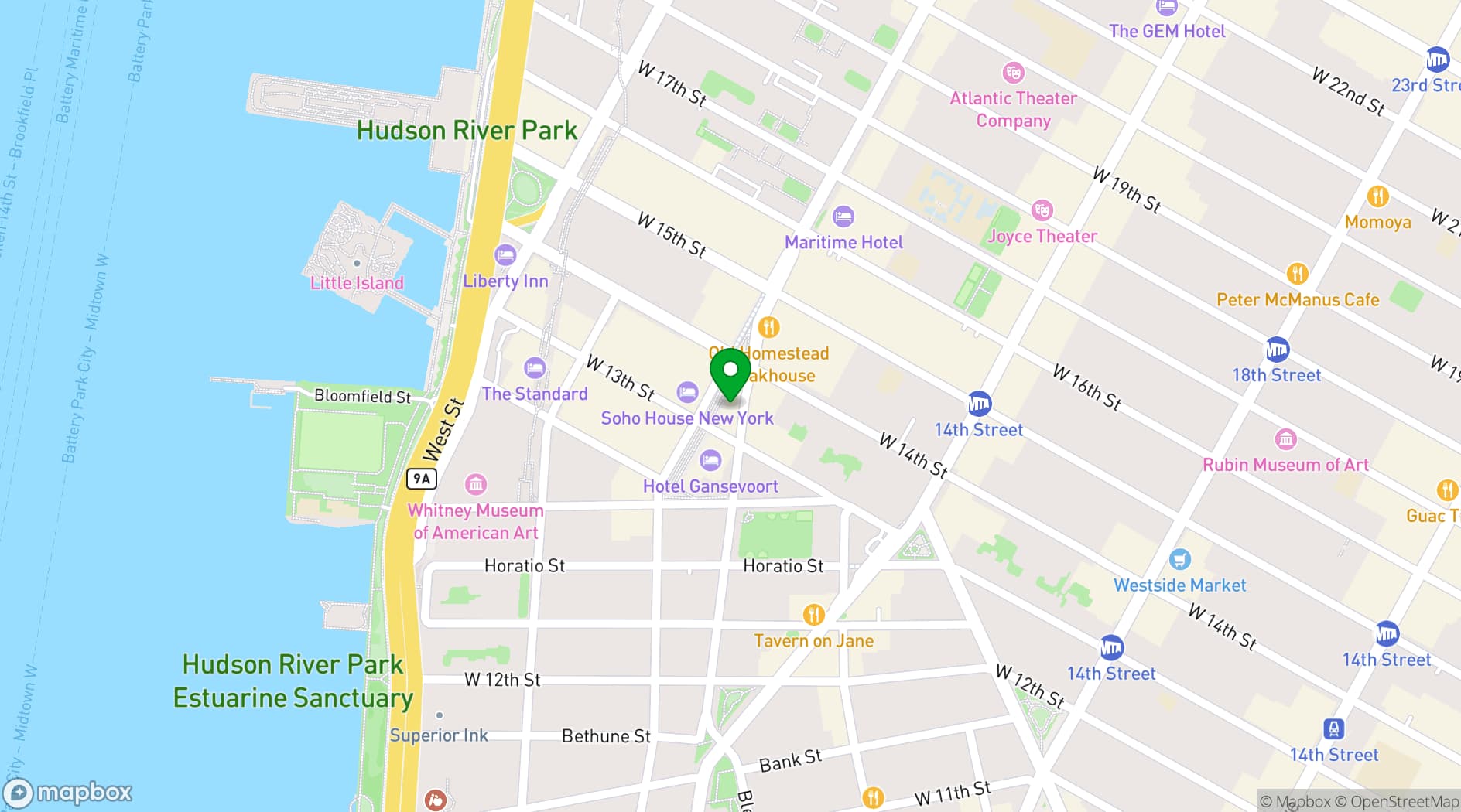 Map showing Triangle Loft