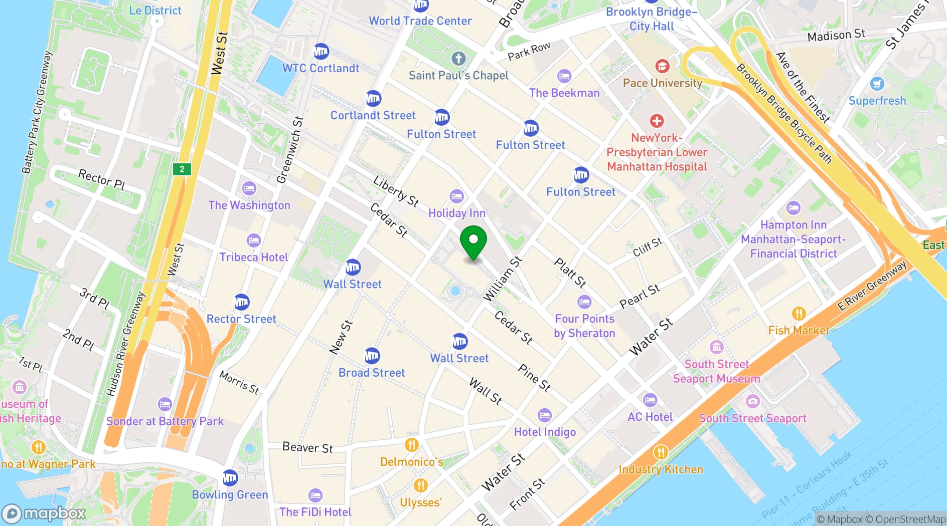 Map showing Manhatta