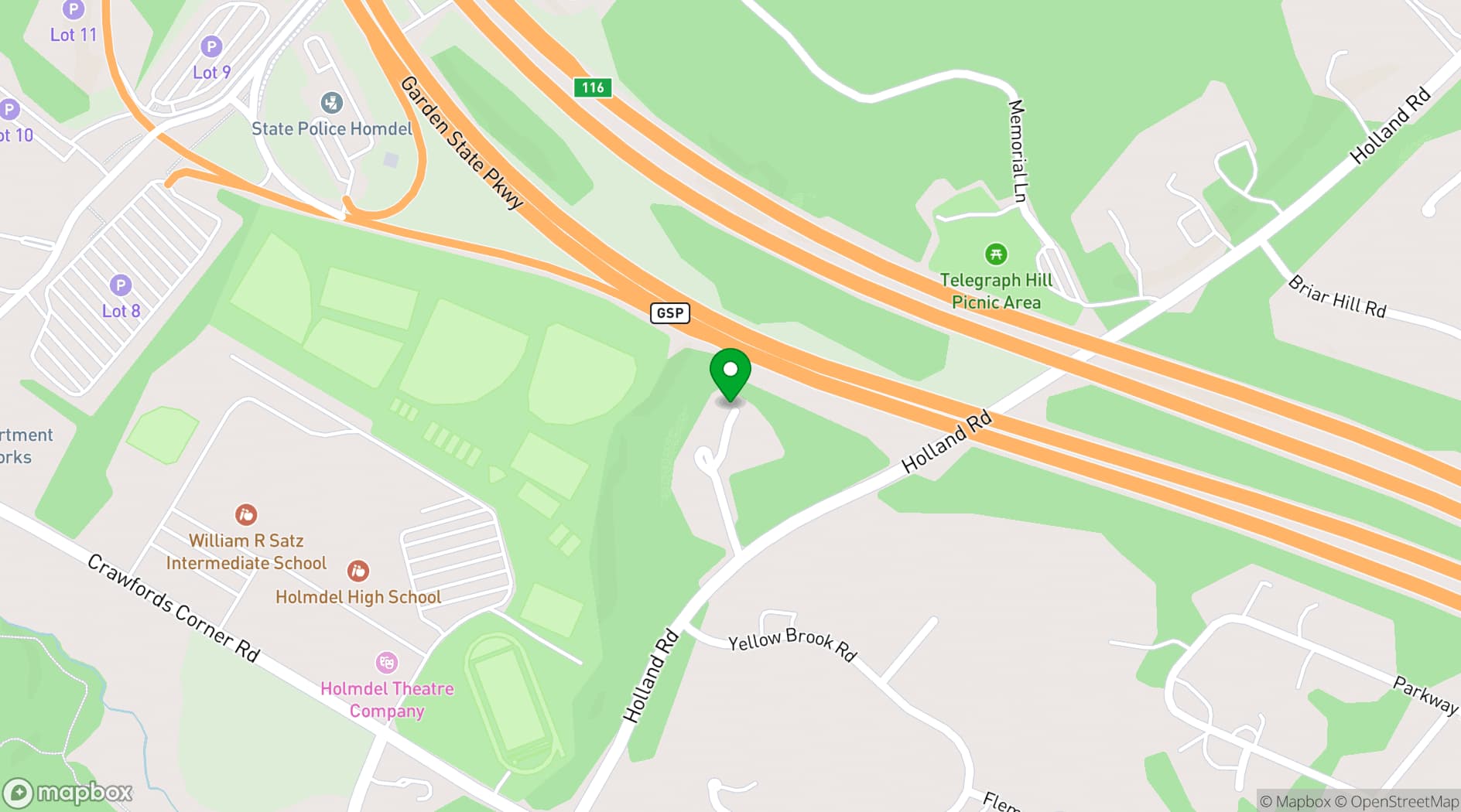 Map showing The Barn on South Holland