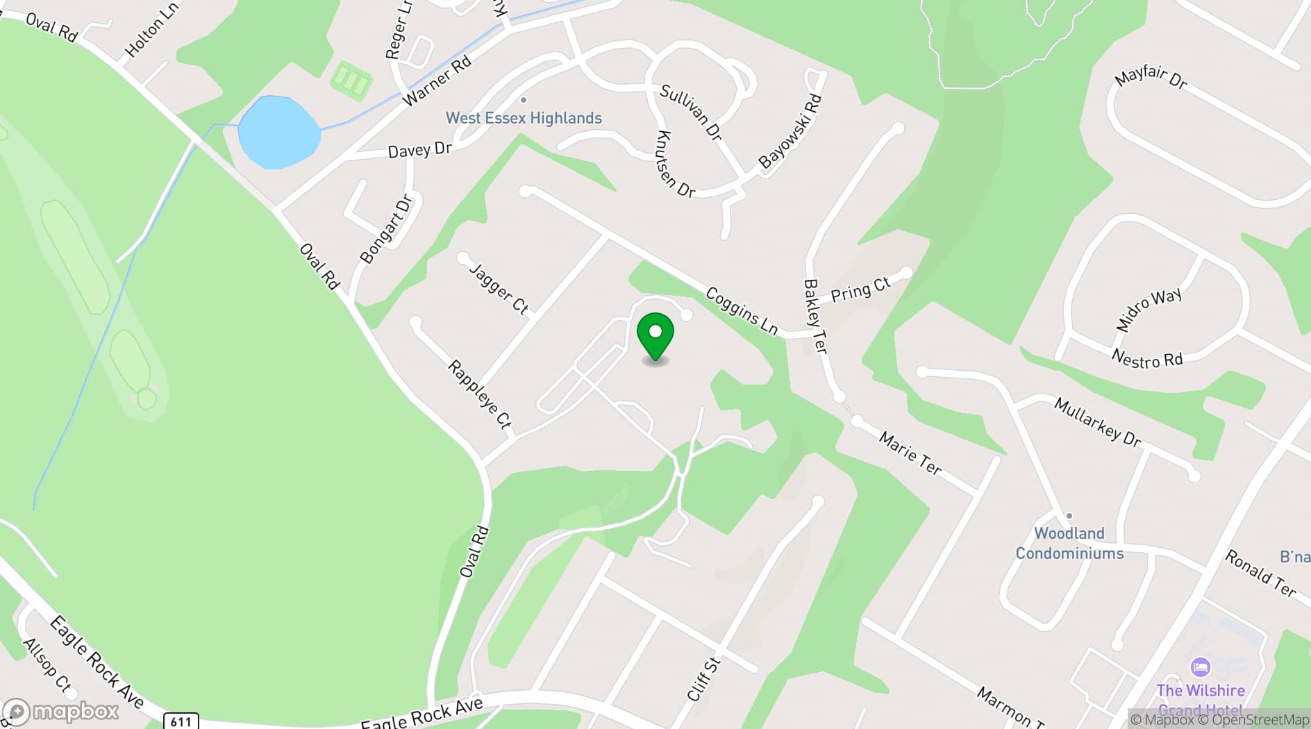 Map showing Pleasantdale Chateau & Conference Estate