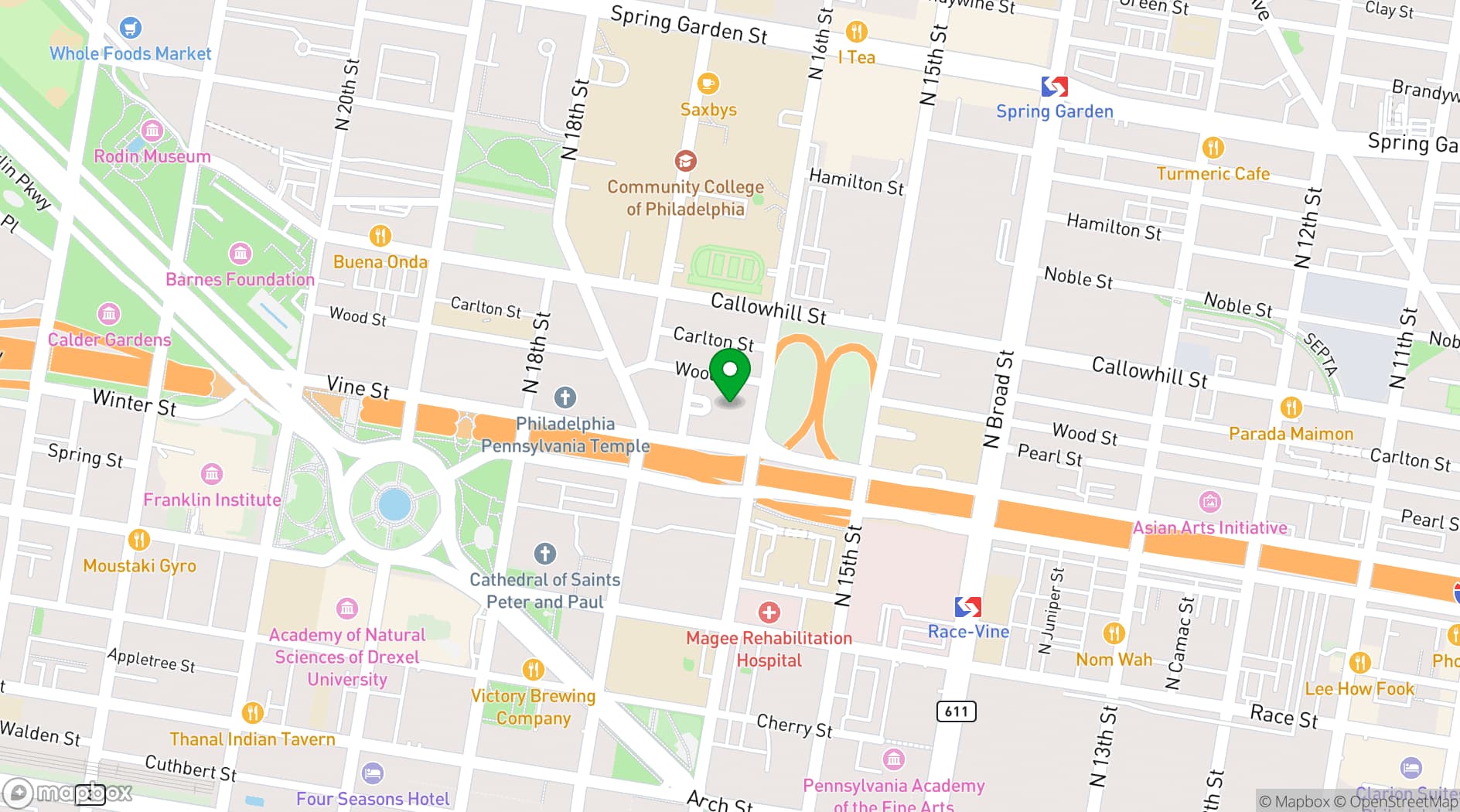 Map showing The Alexander