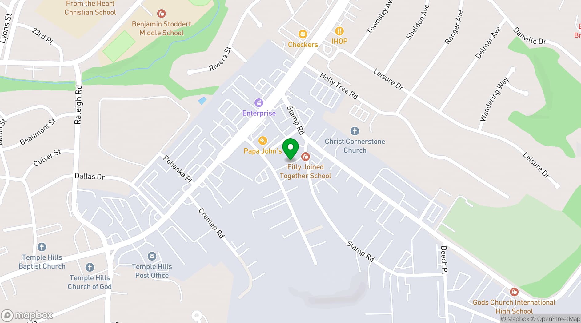 Map showing Studio Place