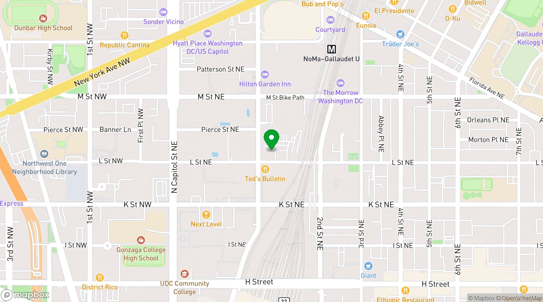 Map showing Wunder Garten