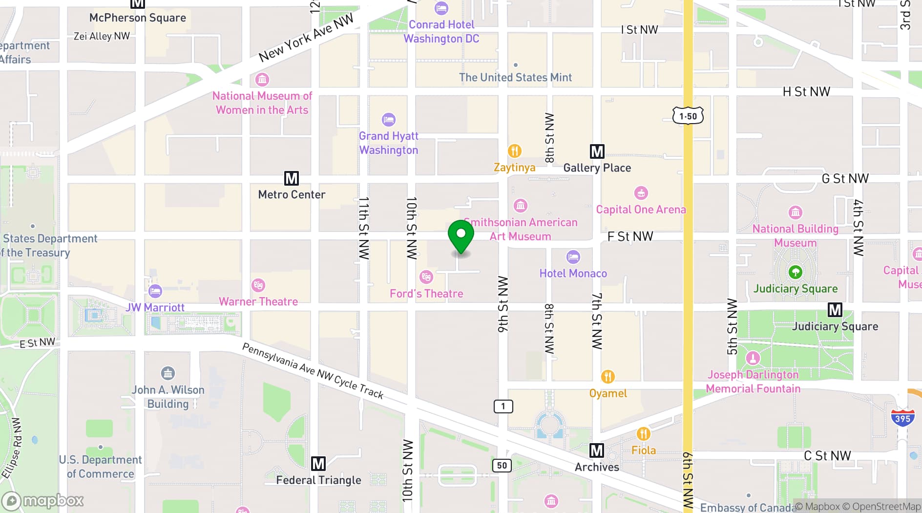 Map showing The National Union Building