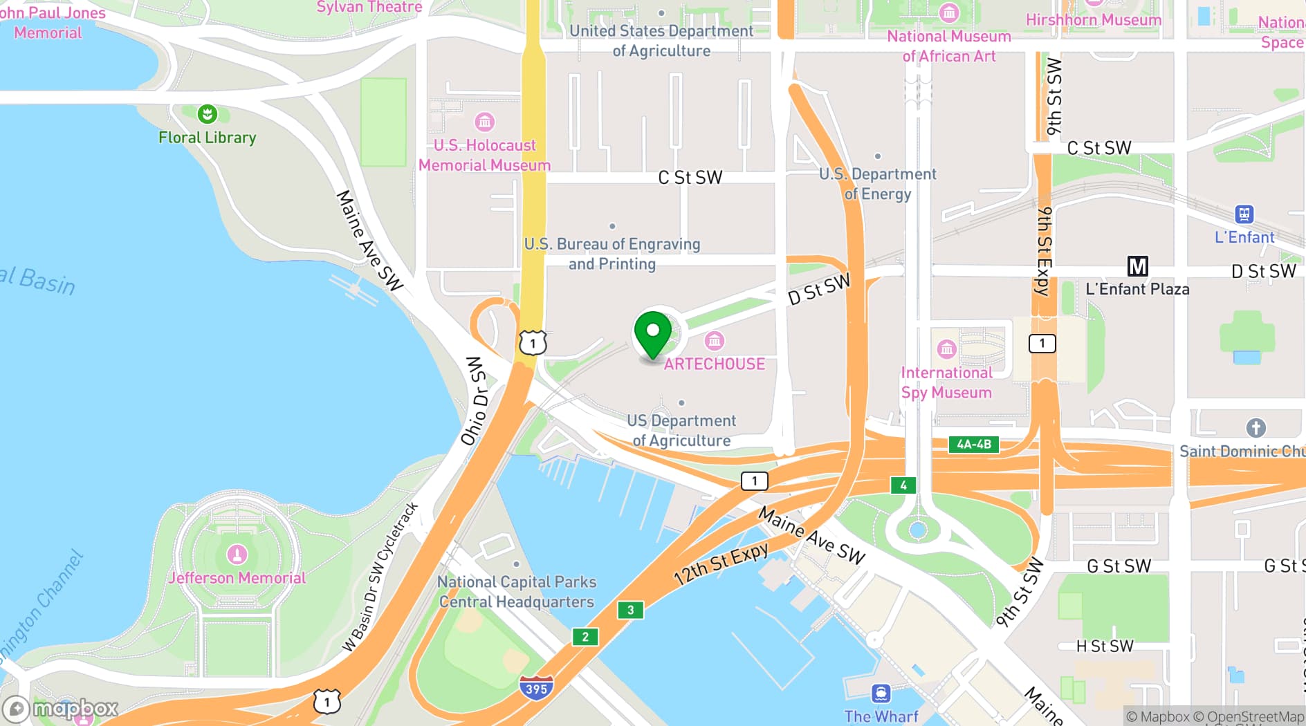 Map showing Mandarin Oriental