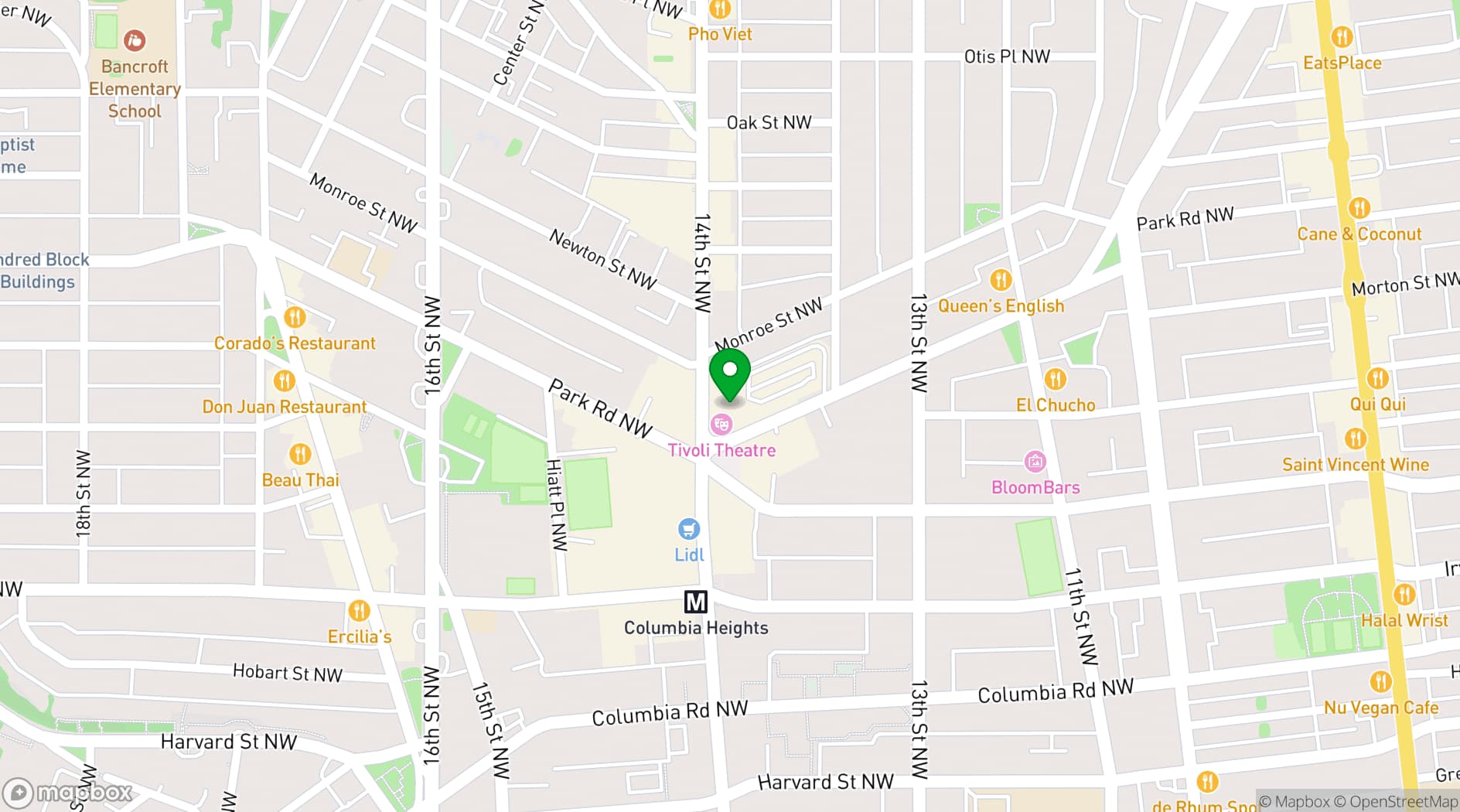 Map showing GALA Theatre