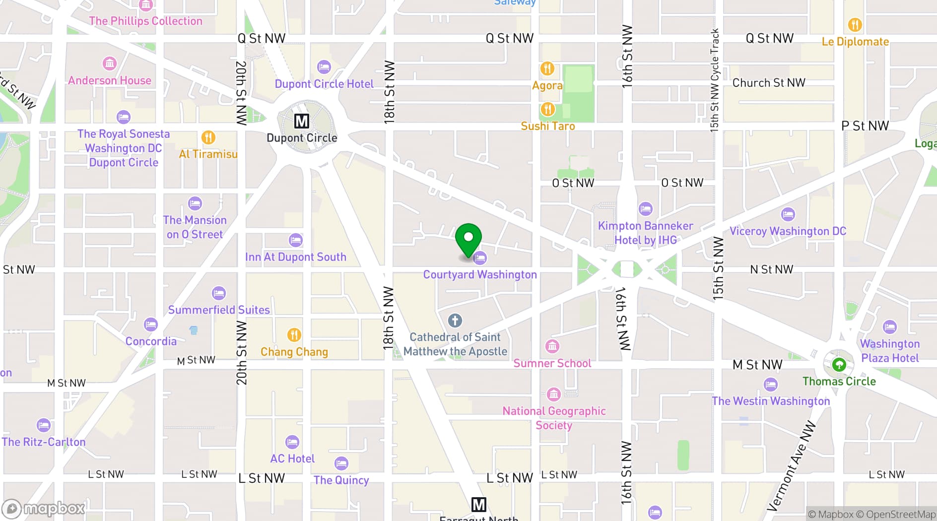 Map showing Tabard Inn