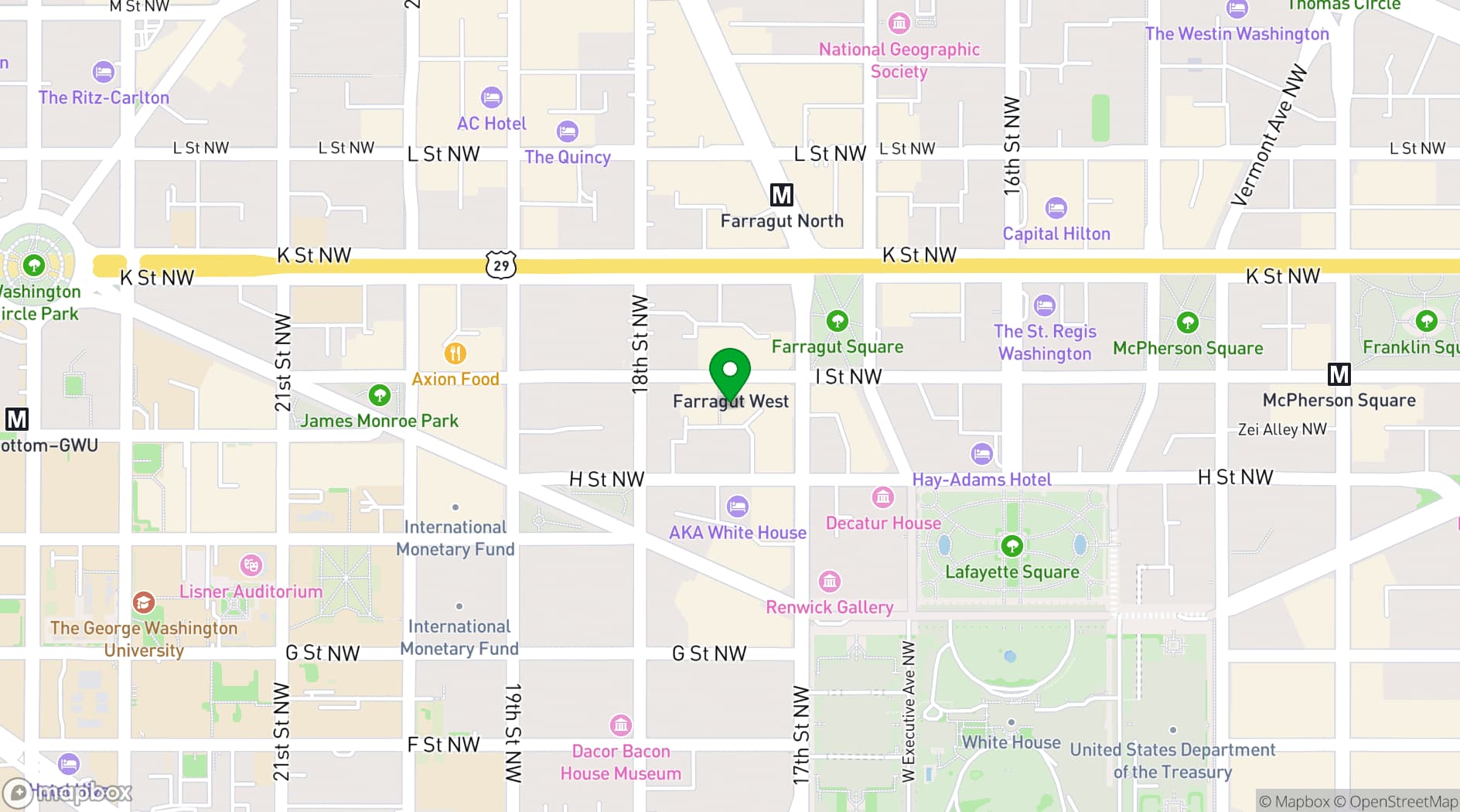 Map showing The Gathering Spot