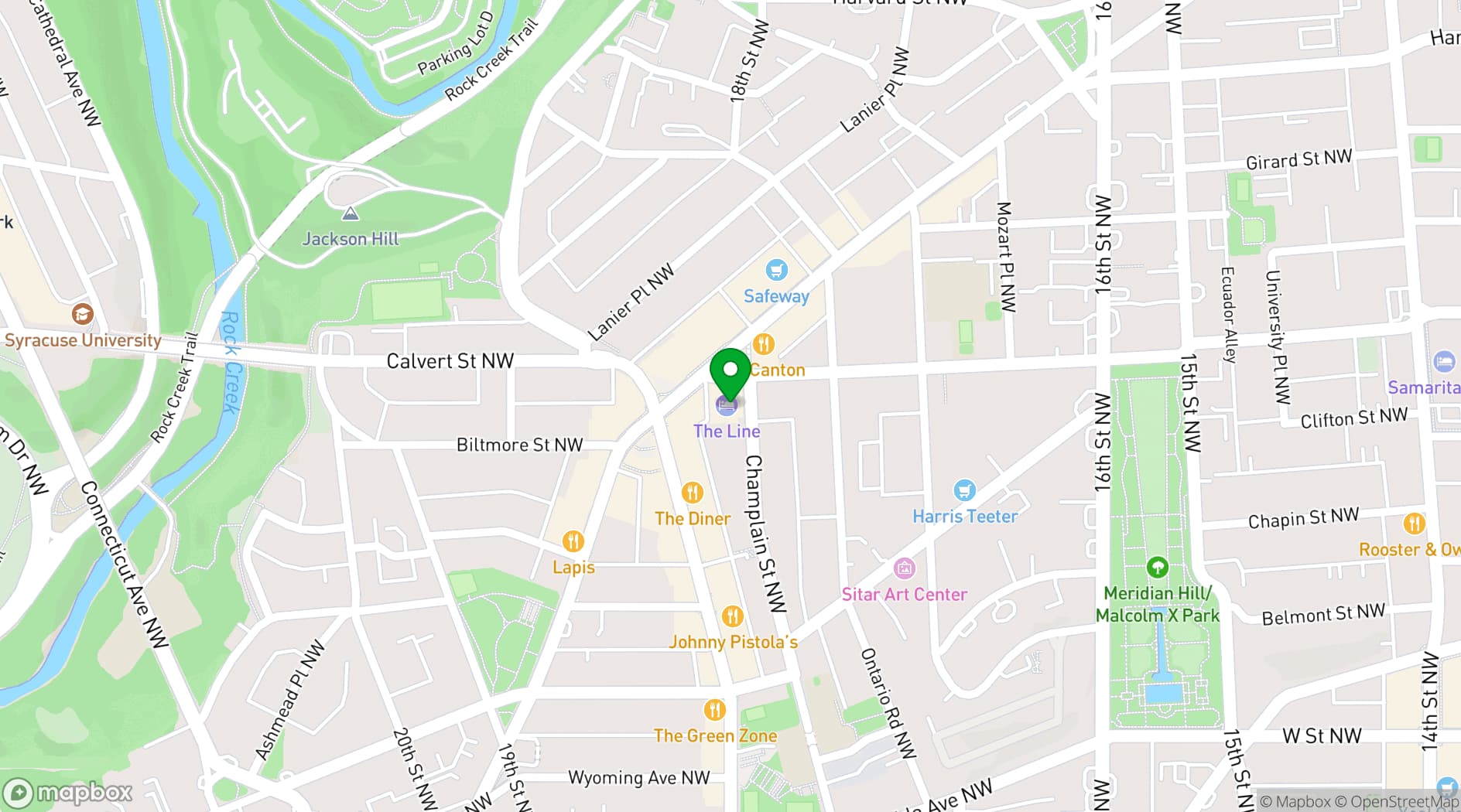 Map showing The LINE DC