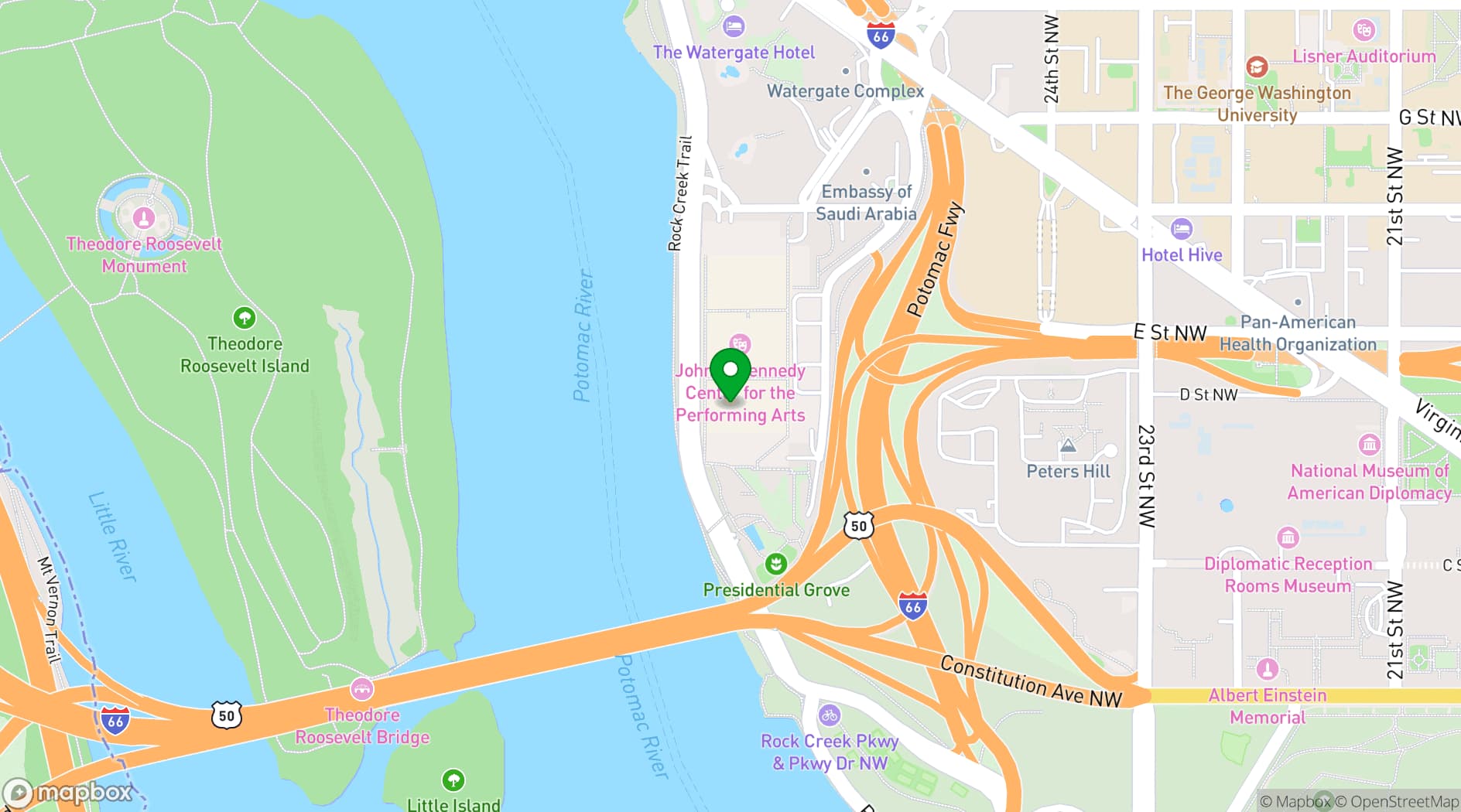 Map showing Roof Terrace Restaurant