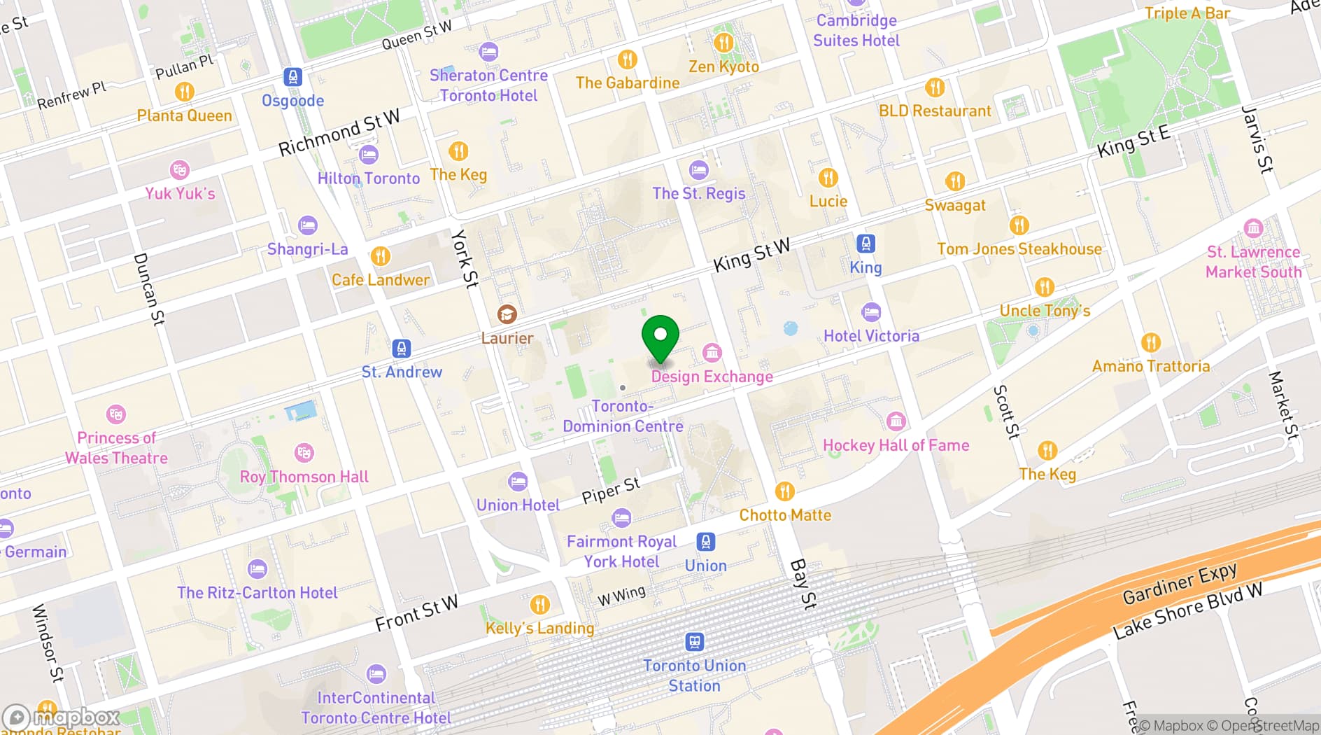 Map showing Canoe