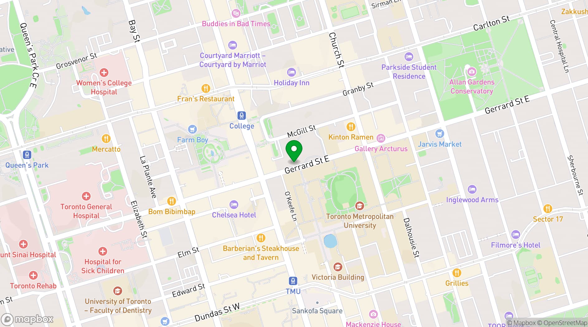 Map showing The Saint James Hotel, Ascend Hotel Collection