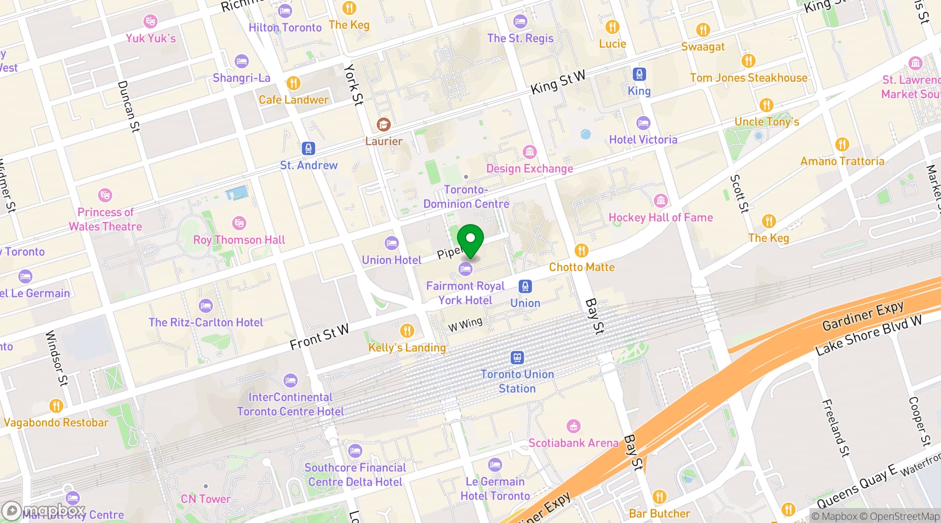 Map showing Reign - Private Dining