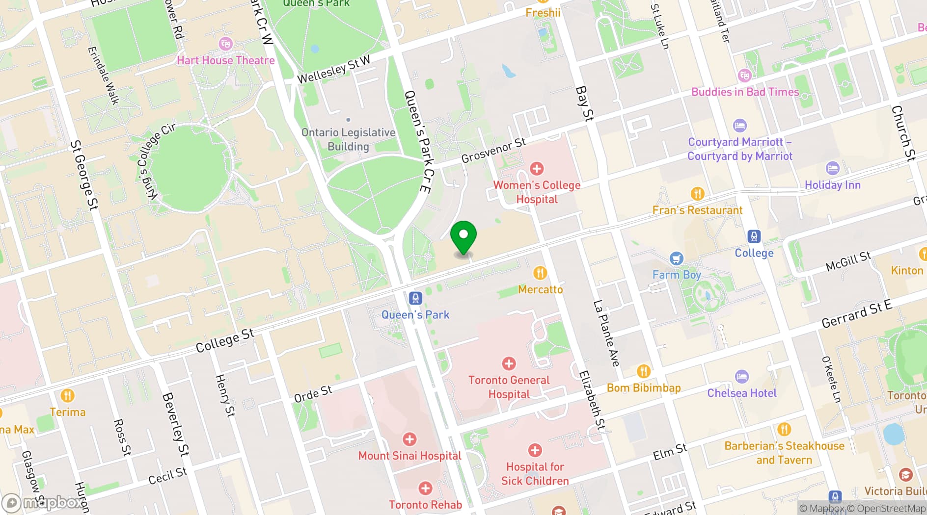 Map showing Schwartz Reisman Innovation Campus