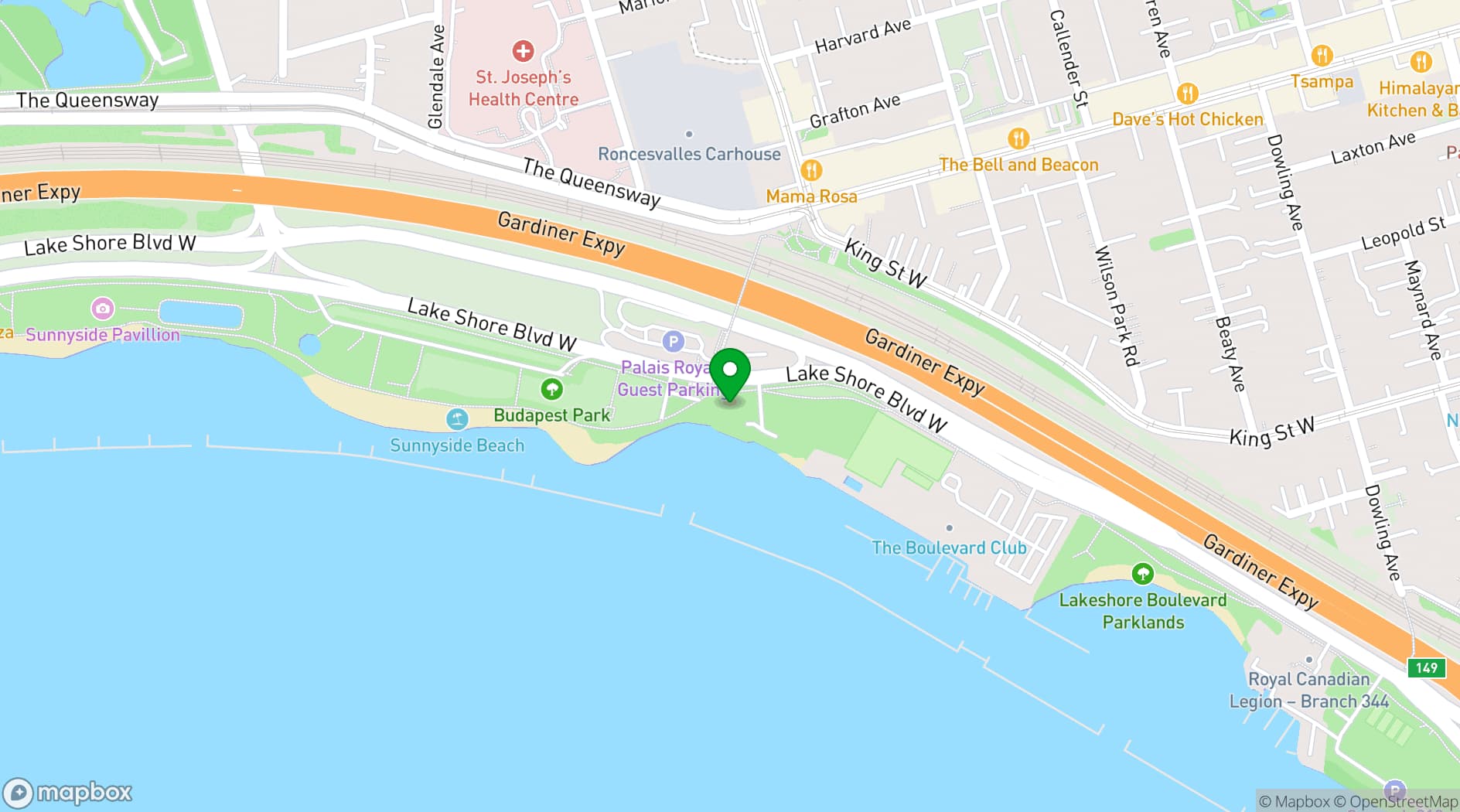 Map showing Palais Royale