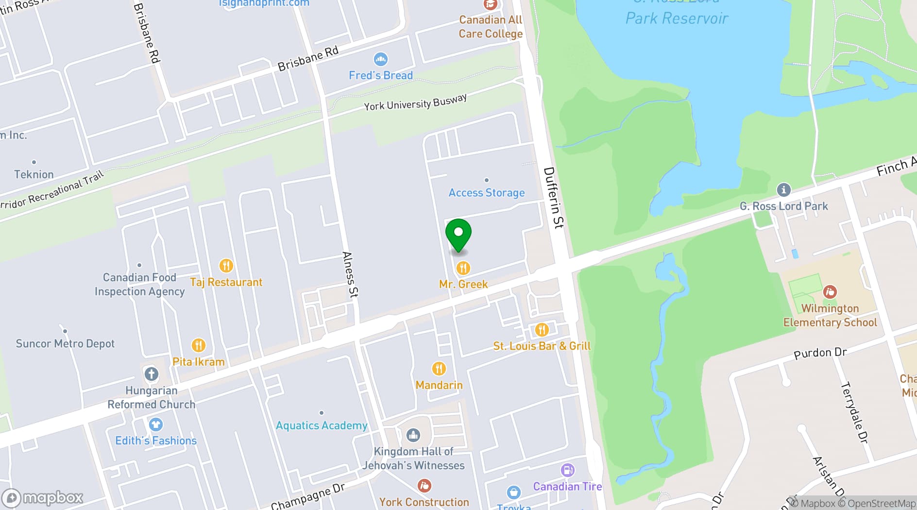 Map showing National Event Venue Space
